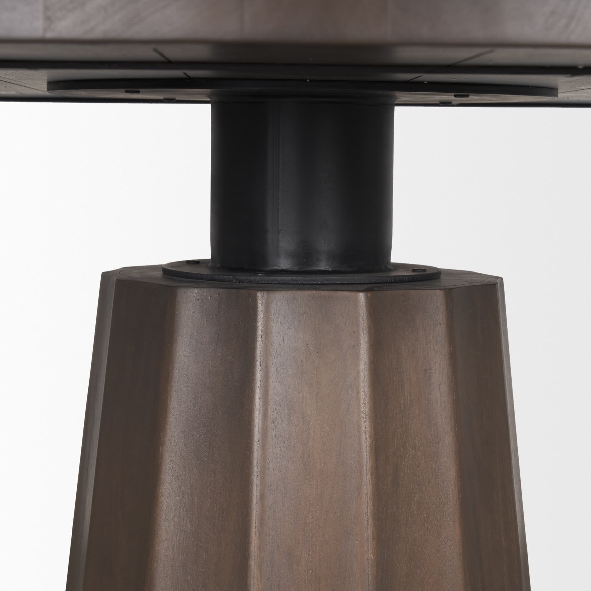Swanson 60" Round Pedestal Dining Table | Dark Brown Wood | Seats 6 — product photograph