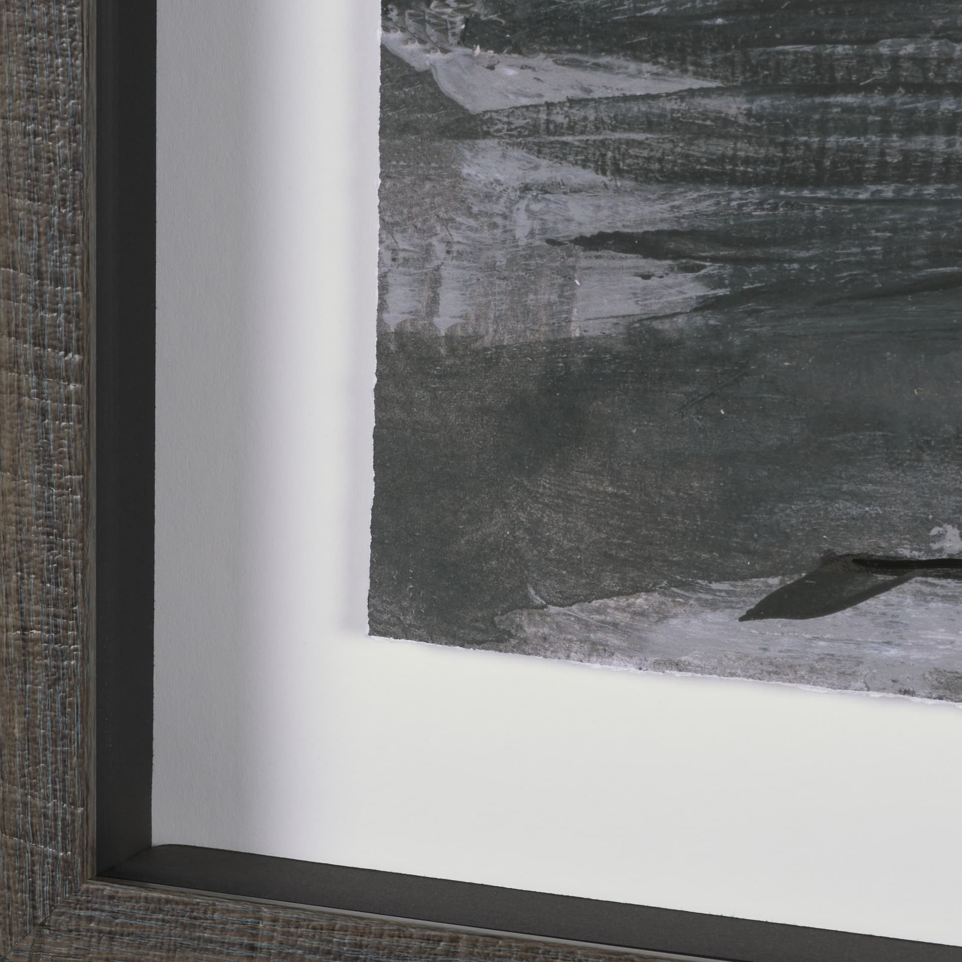 Community 2C by Mercana Studio Hand-Embellished Textured Framed Artwork Matted under Glass — product photograph