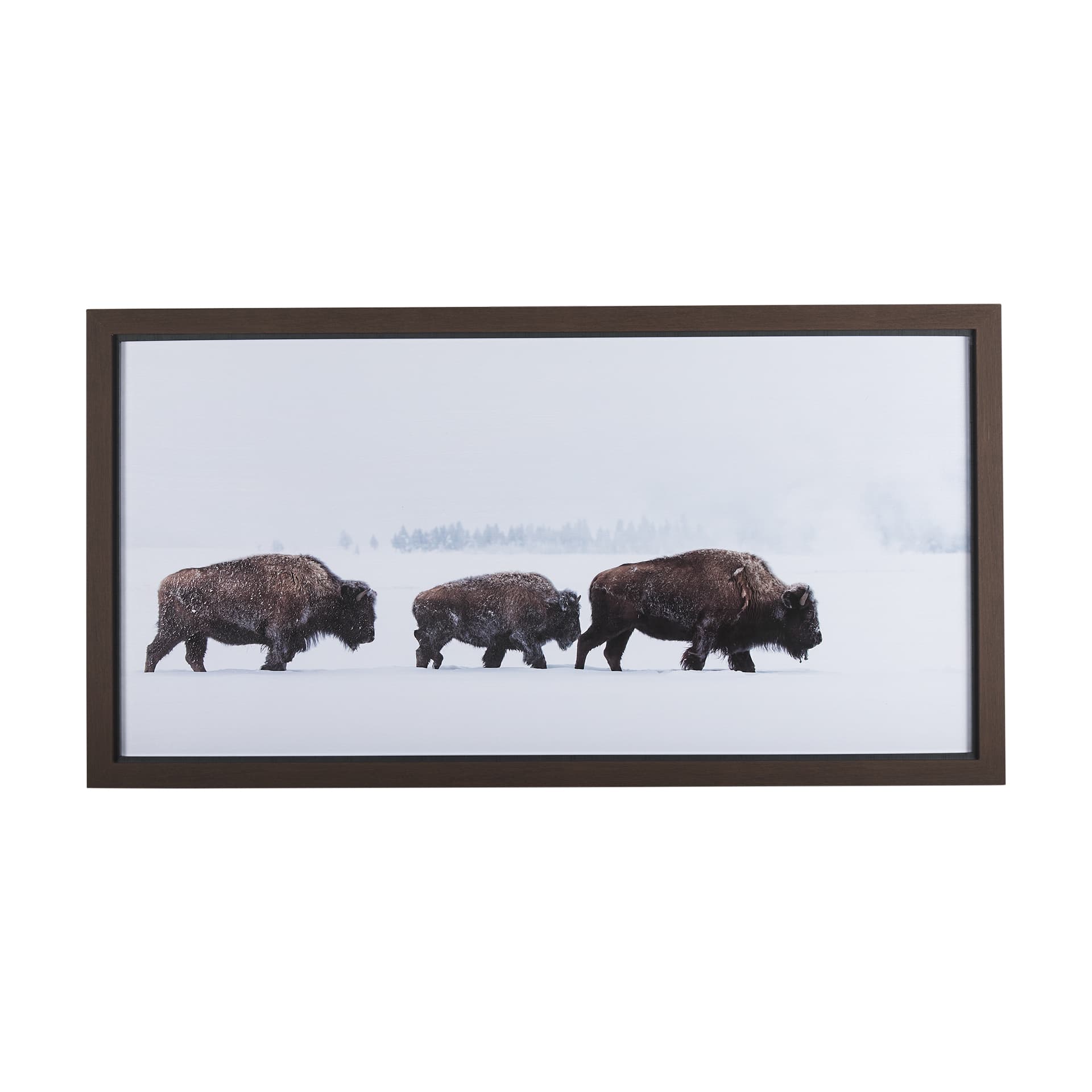 Frozen Trek by Mercana Studio a Hand Embellished Textured Framed Photo Art Print Matted under Glass — product photograph