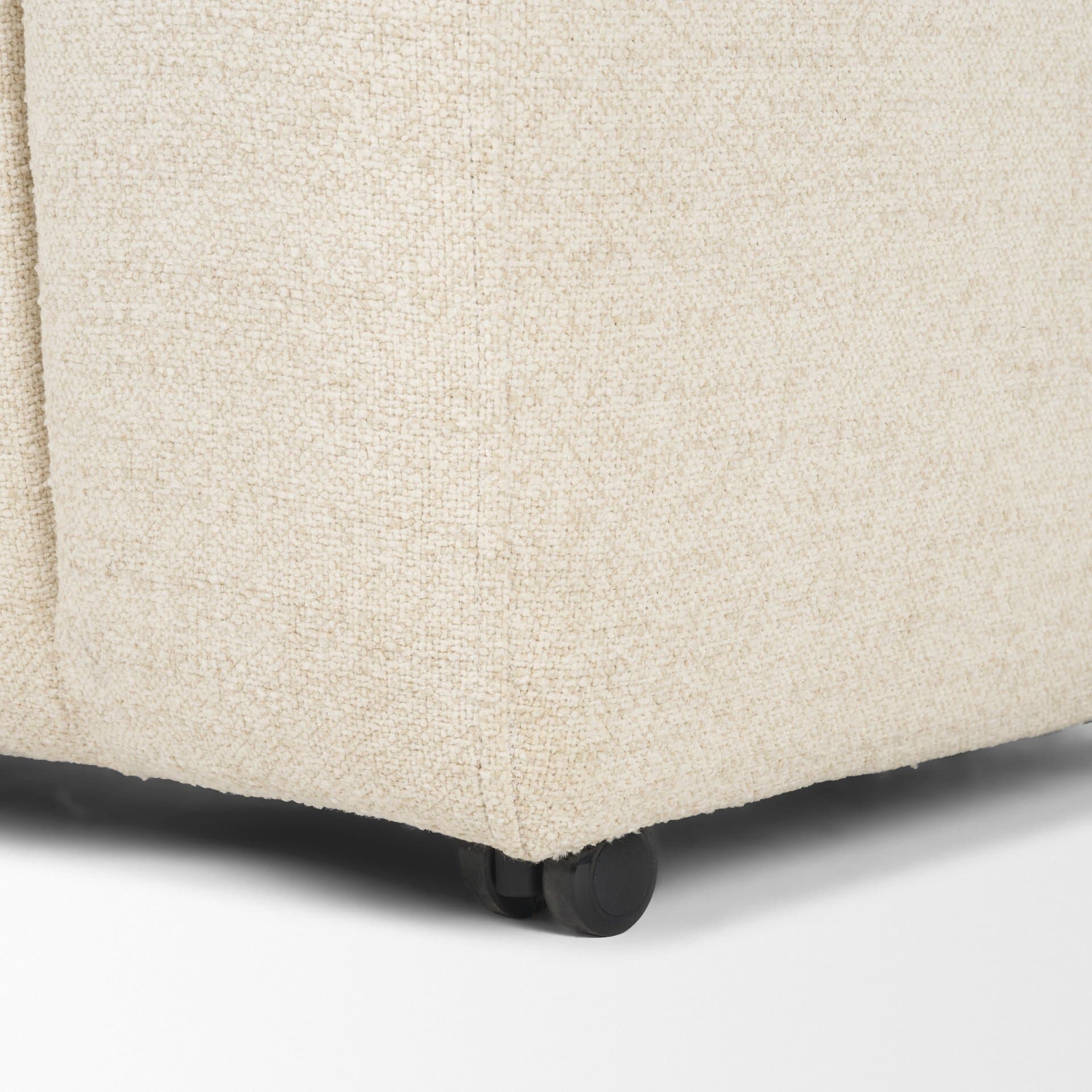 Wilkins Barrel Back Dining Arm Chair | Beige Fabric w/ Wood — product photograph