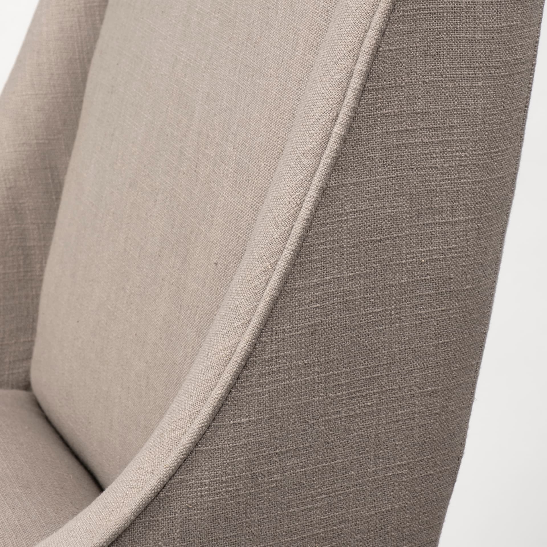 Kensington Low Back 27.5in Seat Counter Stool | Beige Fabric w/ Wood — product photograph