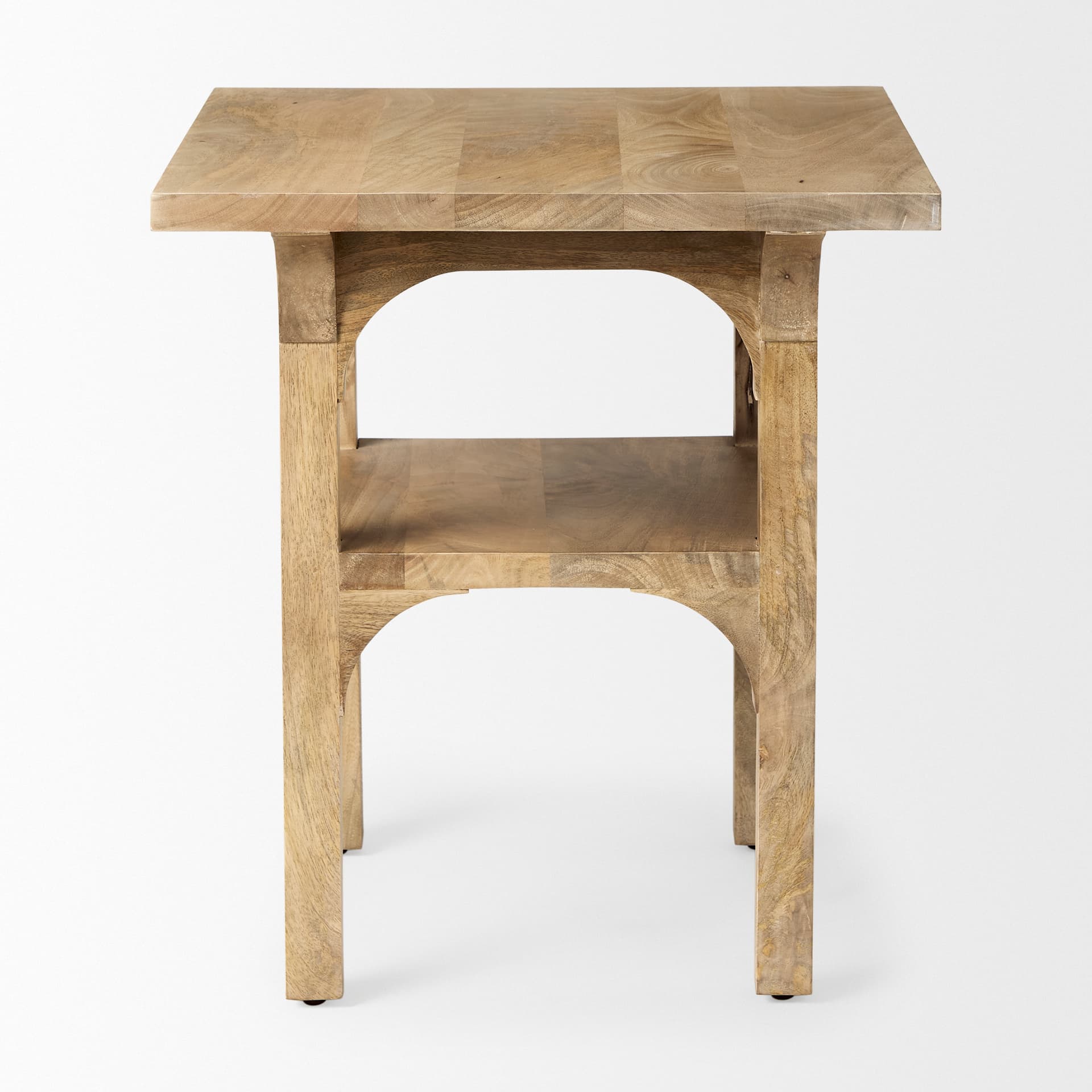 Candace Light Wood Bridge Accent Table — product photograph