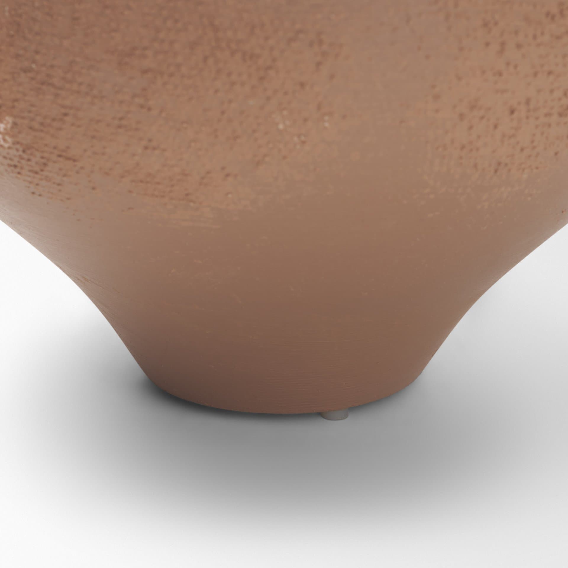 Velo Brown w/White Hand-Painted Terracotta Decorative Vase — product photograph