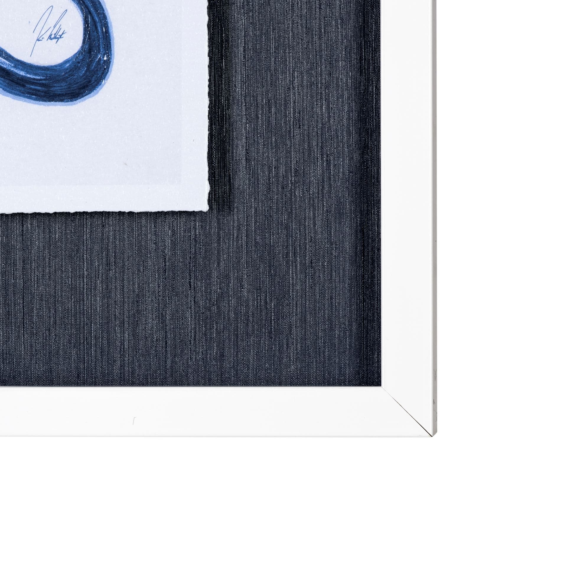 Koi Fish Blue I by Mercana Studio a Hand Embellished Textured Framed Art Print Matted under Glass — product photograph