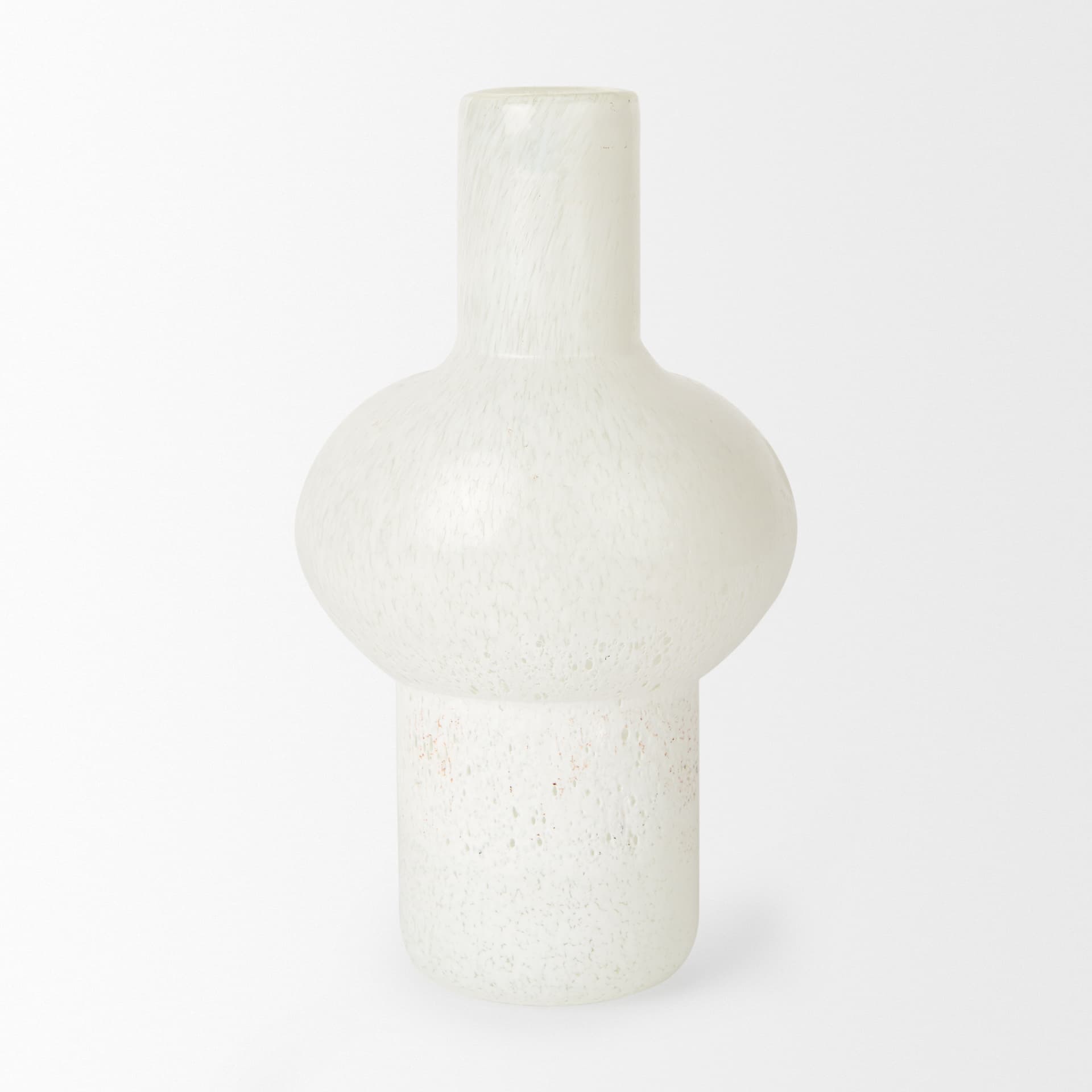 Heket Tall White Glass Vase — product photograph