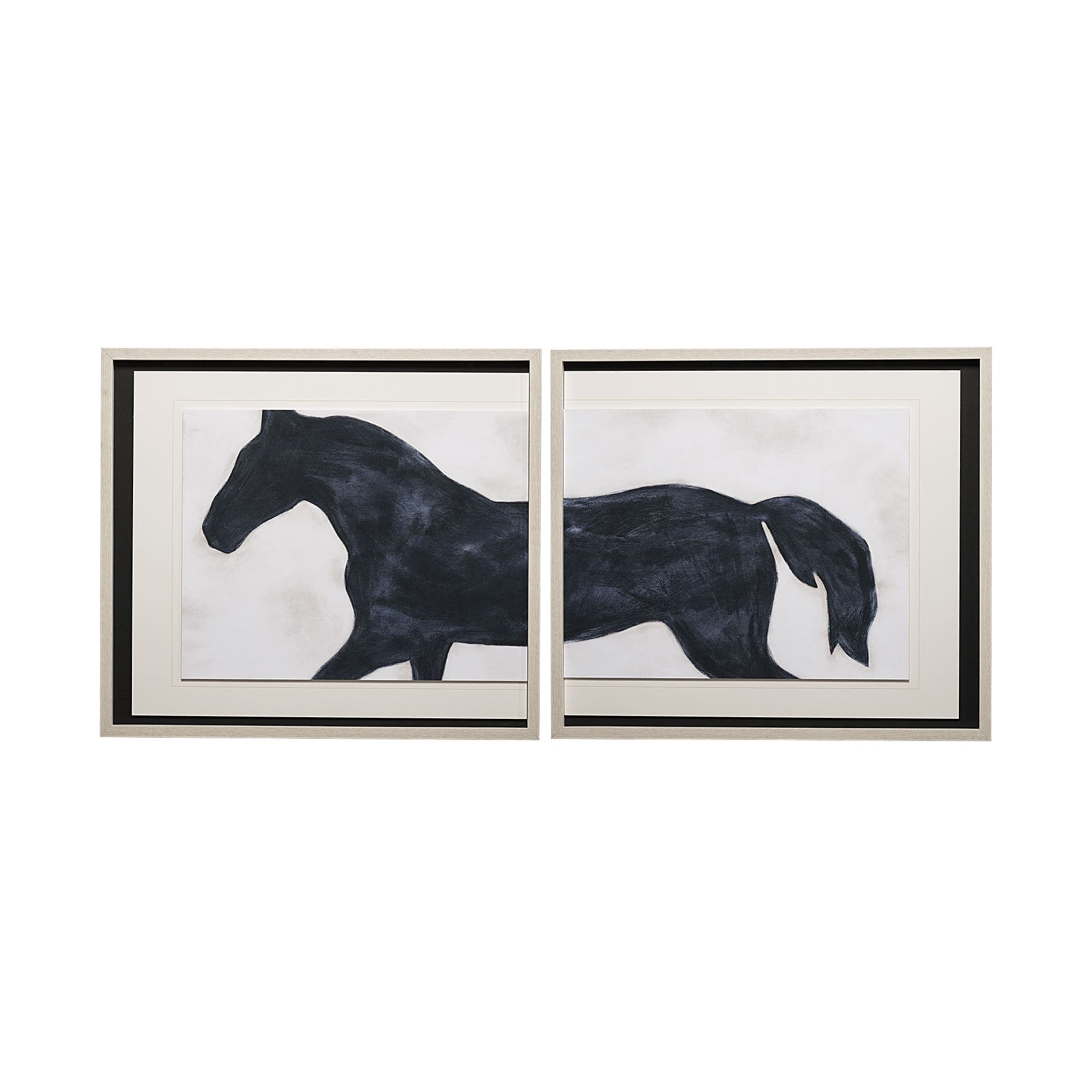 Equestrian Beauties-Halt by Kristine Hegre a Framed Art Print Matted under Glass — product photograph