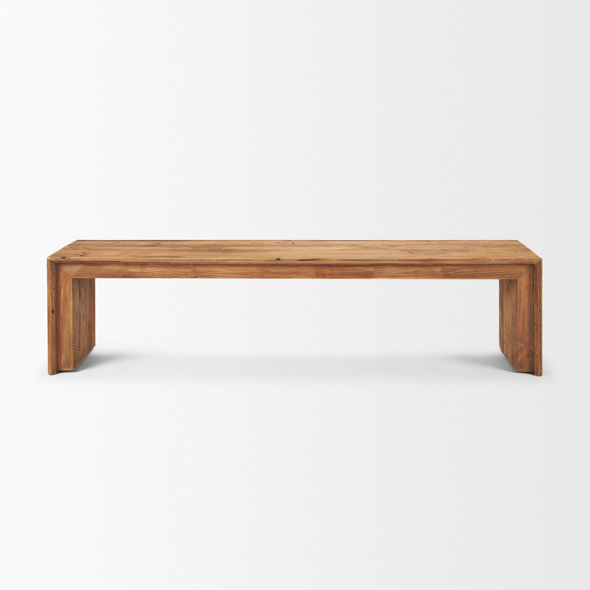 Tahira Rectangular Recycled Wooden Bench — product photograph
