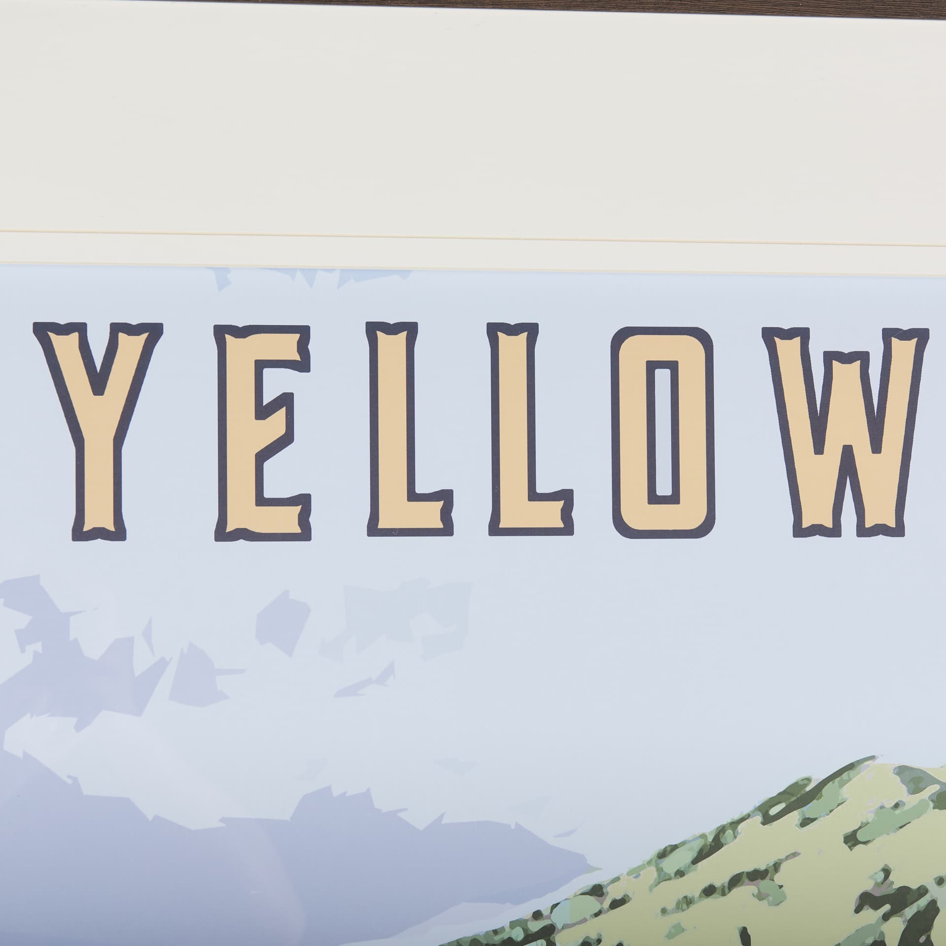 National Park - Yellowstone by Mercana Studio a Framed Art Print Matted under Glass — product photograph