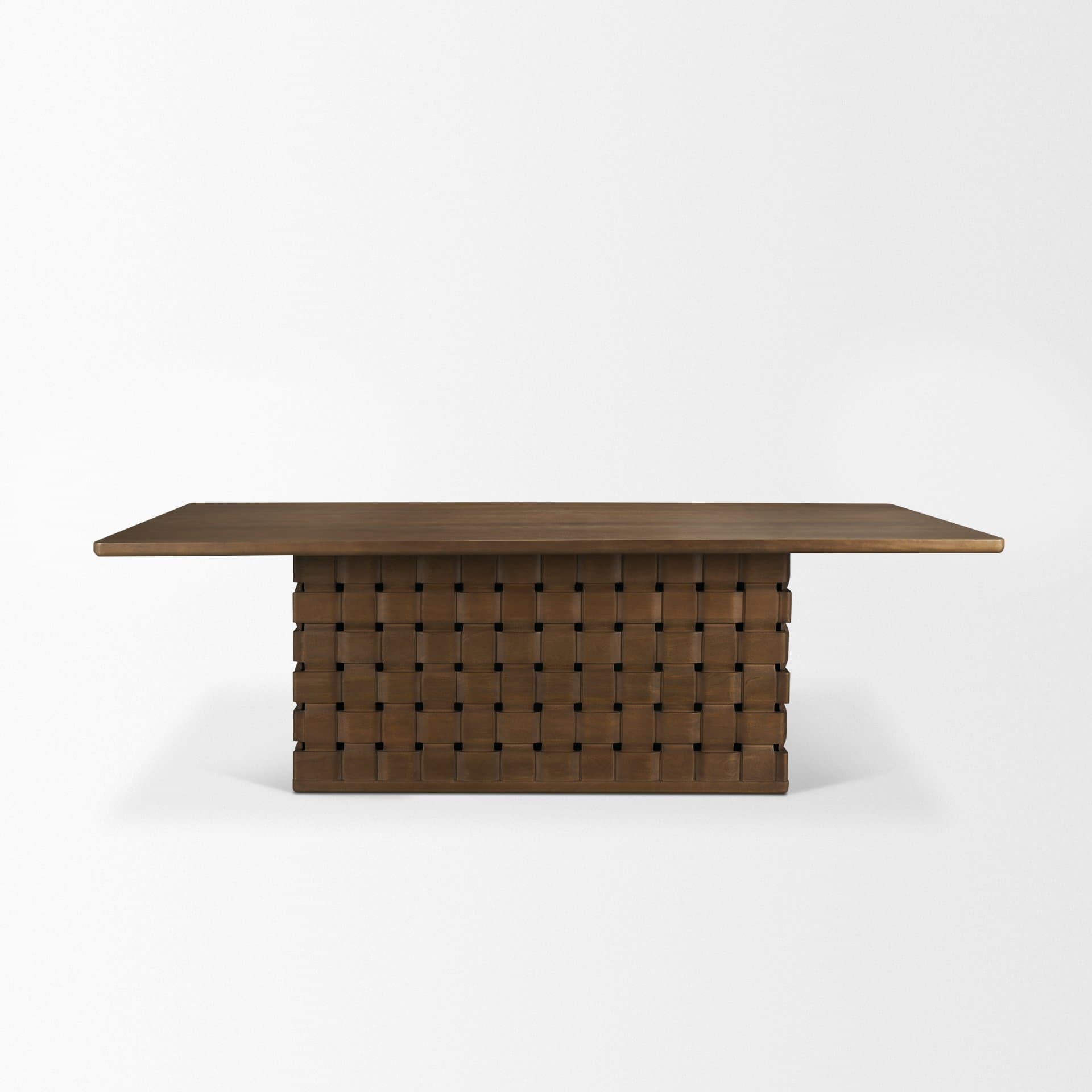 Trellyn 94"L x 44"W Rectangular Dining Table | Modern | Dark Brown Wood | Seats 8 — product photograph