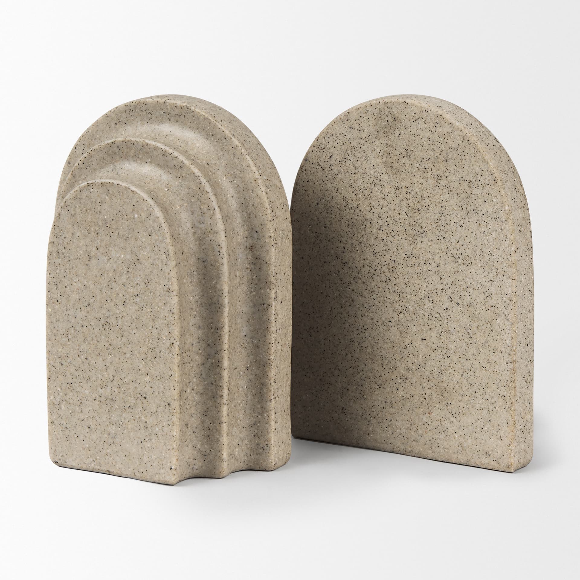 Empire Sandstone Resin Arc Book End Set — product photograph