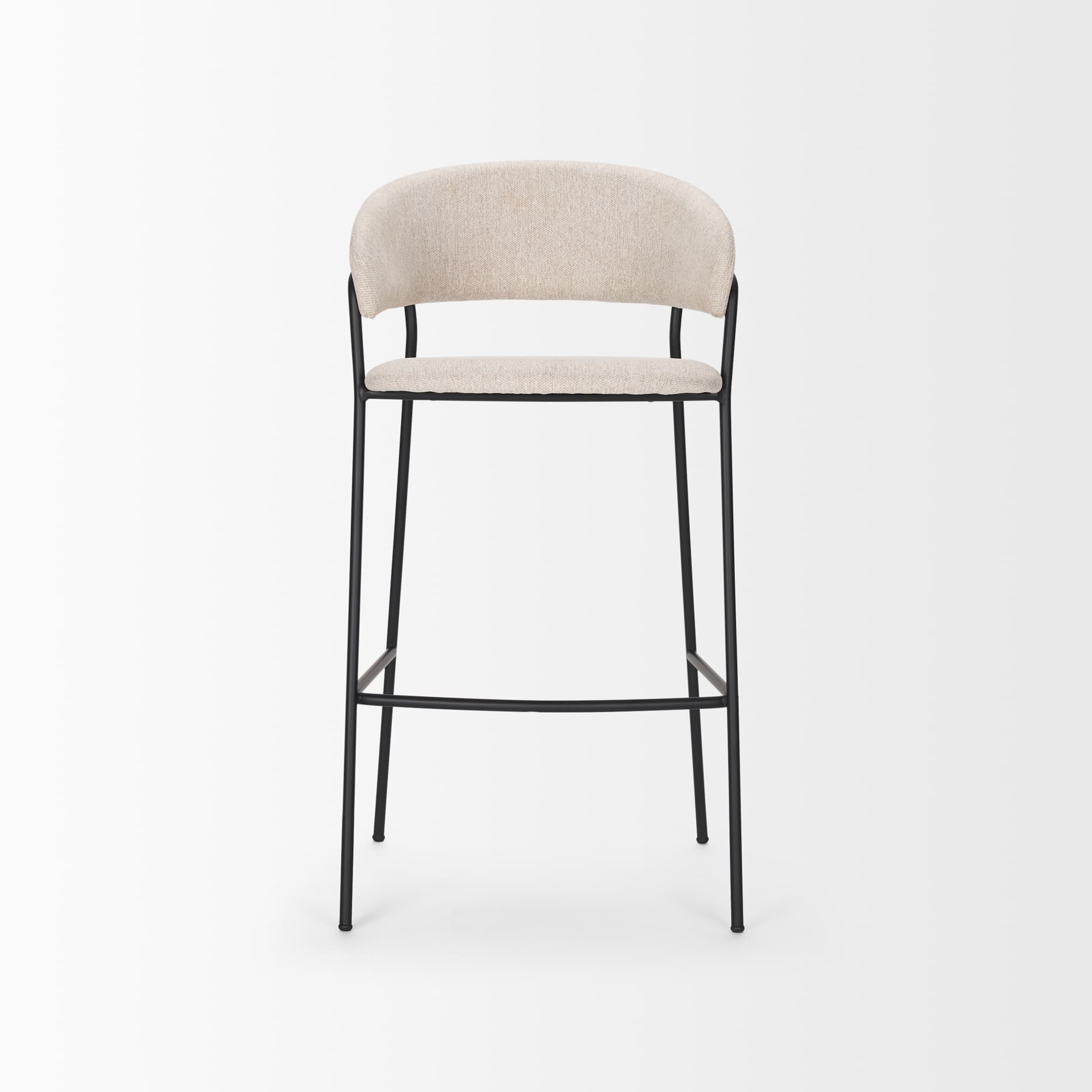 Carolyn Open Back 39.8in Seat Bar Stool | Oatmeal — product photograph
