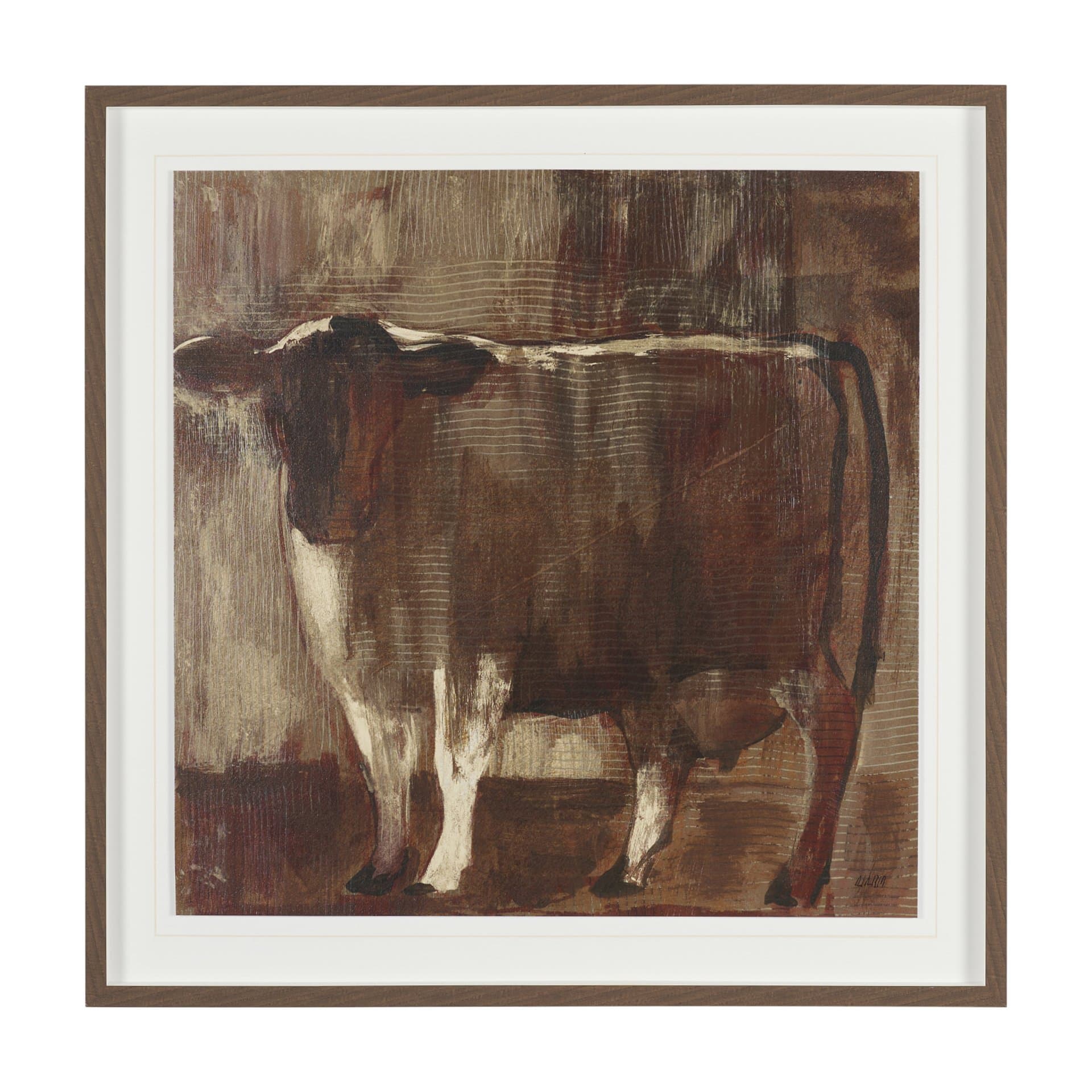 Molly by Mercana Studio Hand-Embellished Textured Framed Artwork Matted under Glass — product photograph