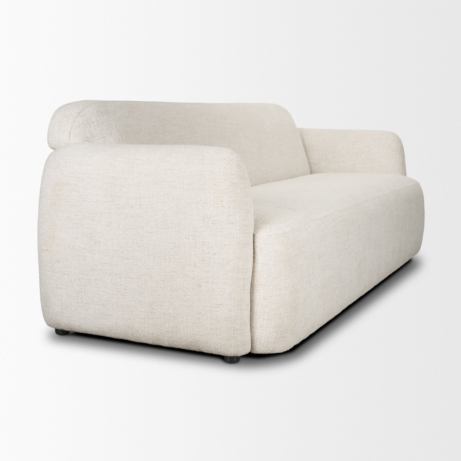 Saga Cream Fabric 3 Seater Sofa — product photograph