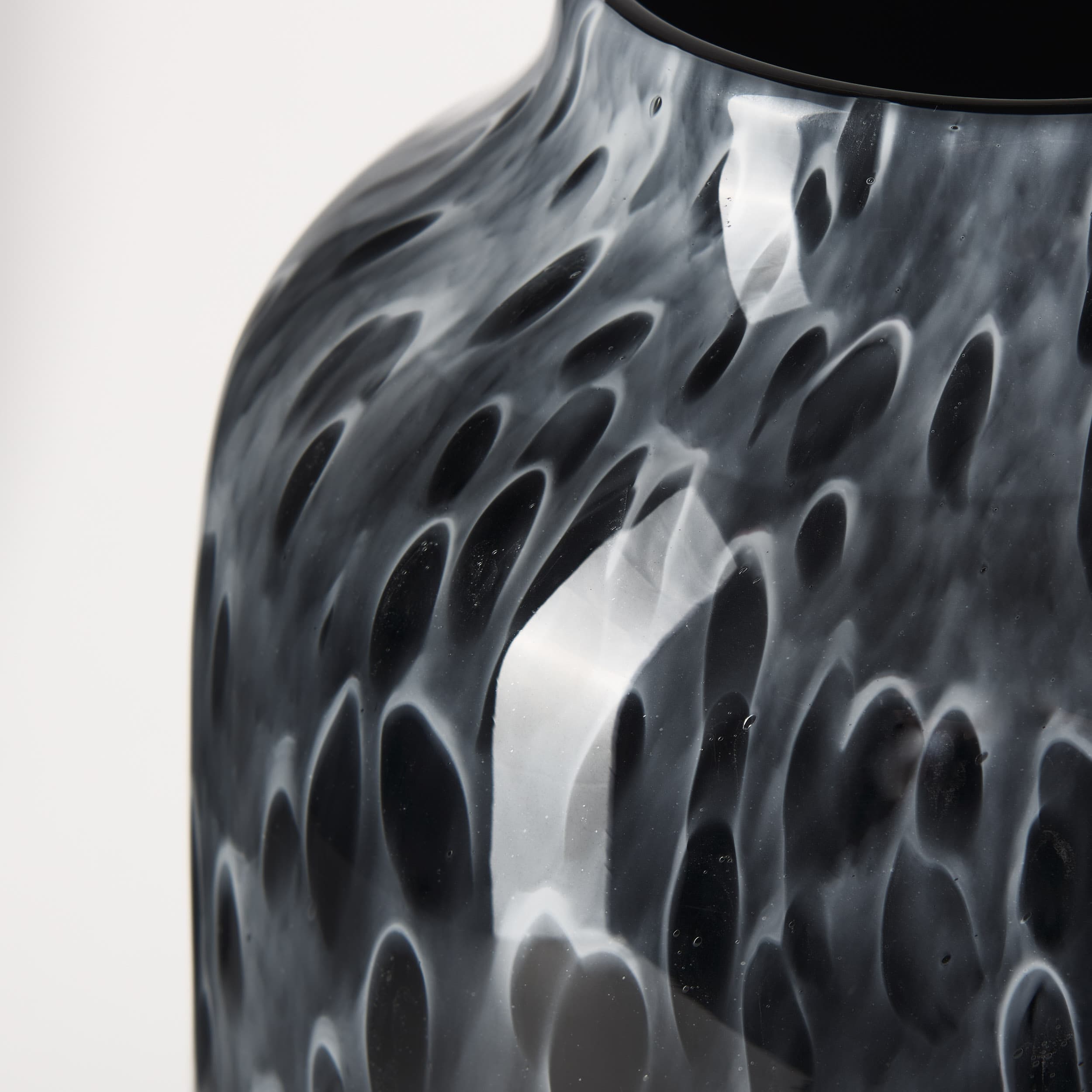 Masai Large Black Mottled Glass Vase — product photograph