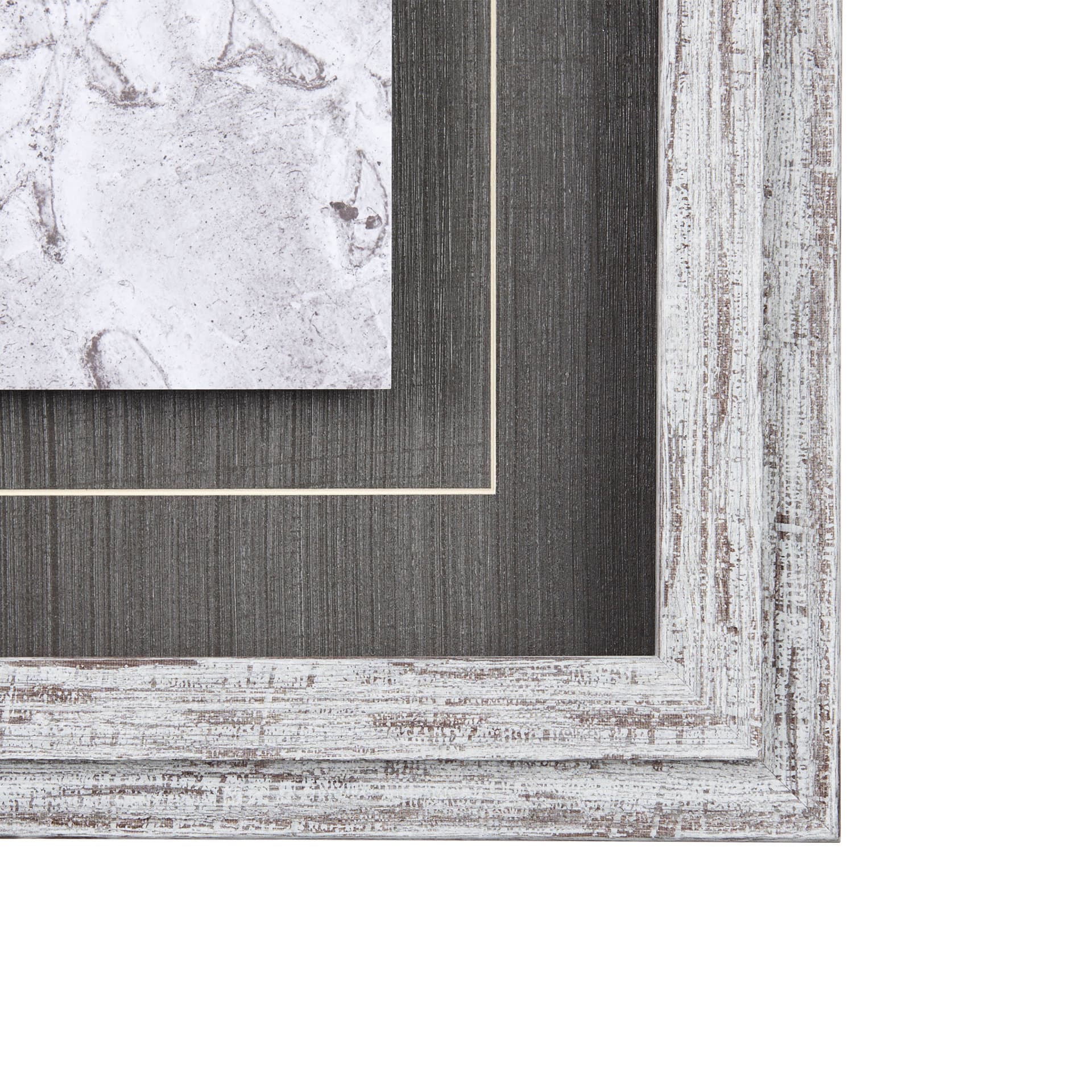 Vintage Tile Collection III by Mercana Studio a Hand Embellished Textured Framed Art Print — product photograph
