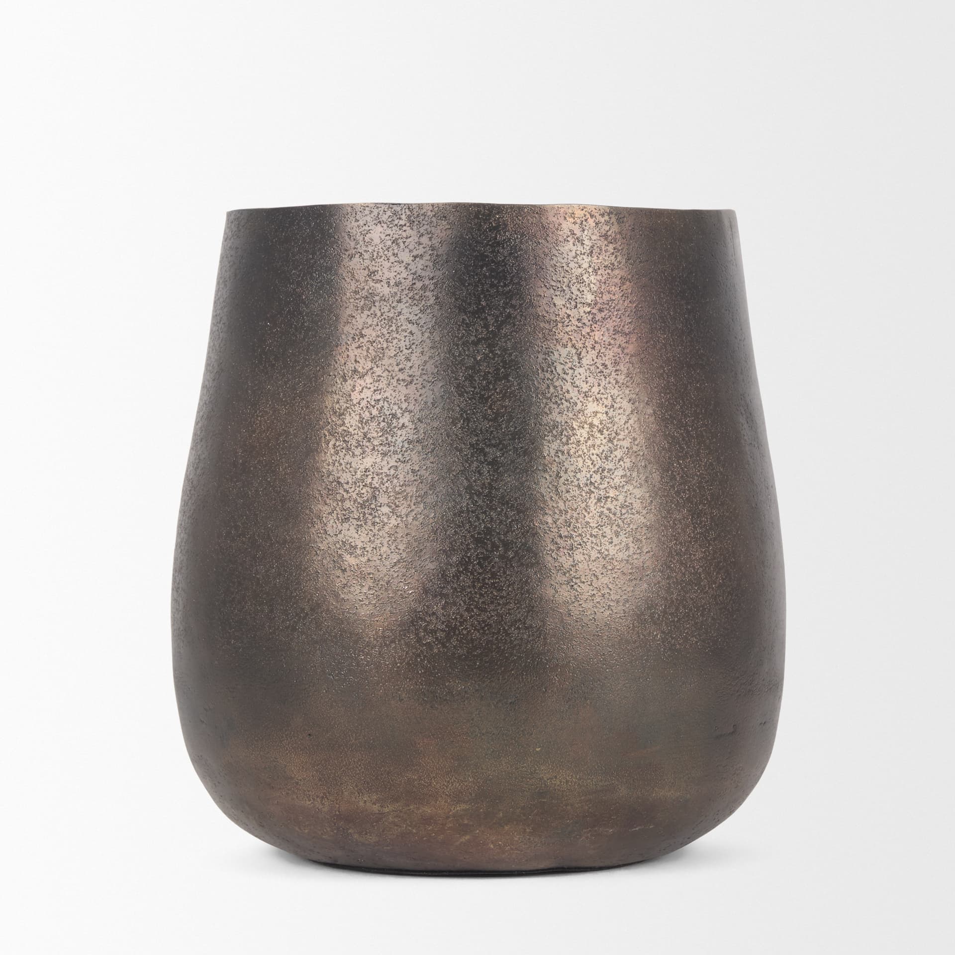 Quade Small Gold Metal Planter — product photograph