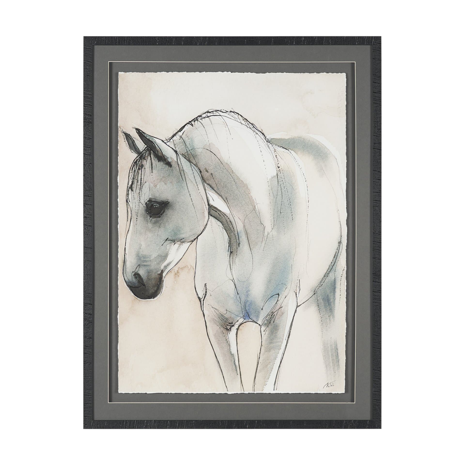 Elegant Beauties II by Mercana Studio Hand-Embellished Framed Artwork Matted under Glass — product photograph