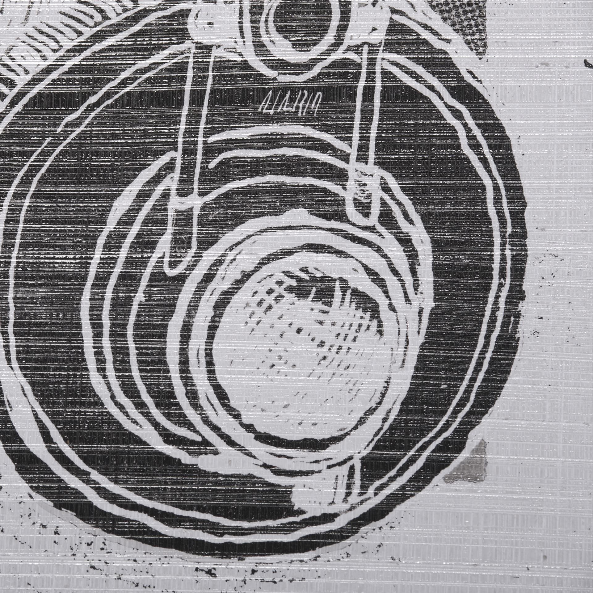 Retro Tone I by Alarm a Hand Embellished Textured Framed Art Print Matted under Glass — product photograph