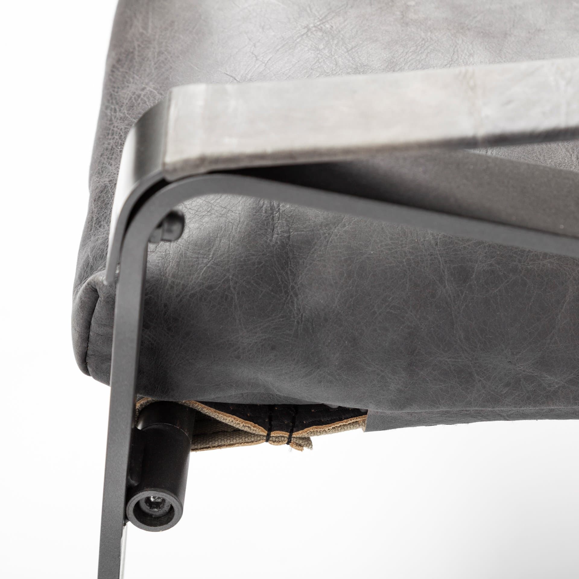 Hornet II Black Leather Body Metal Frame Accent Chair — product photograph