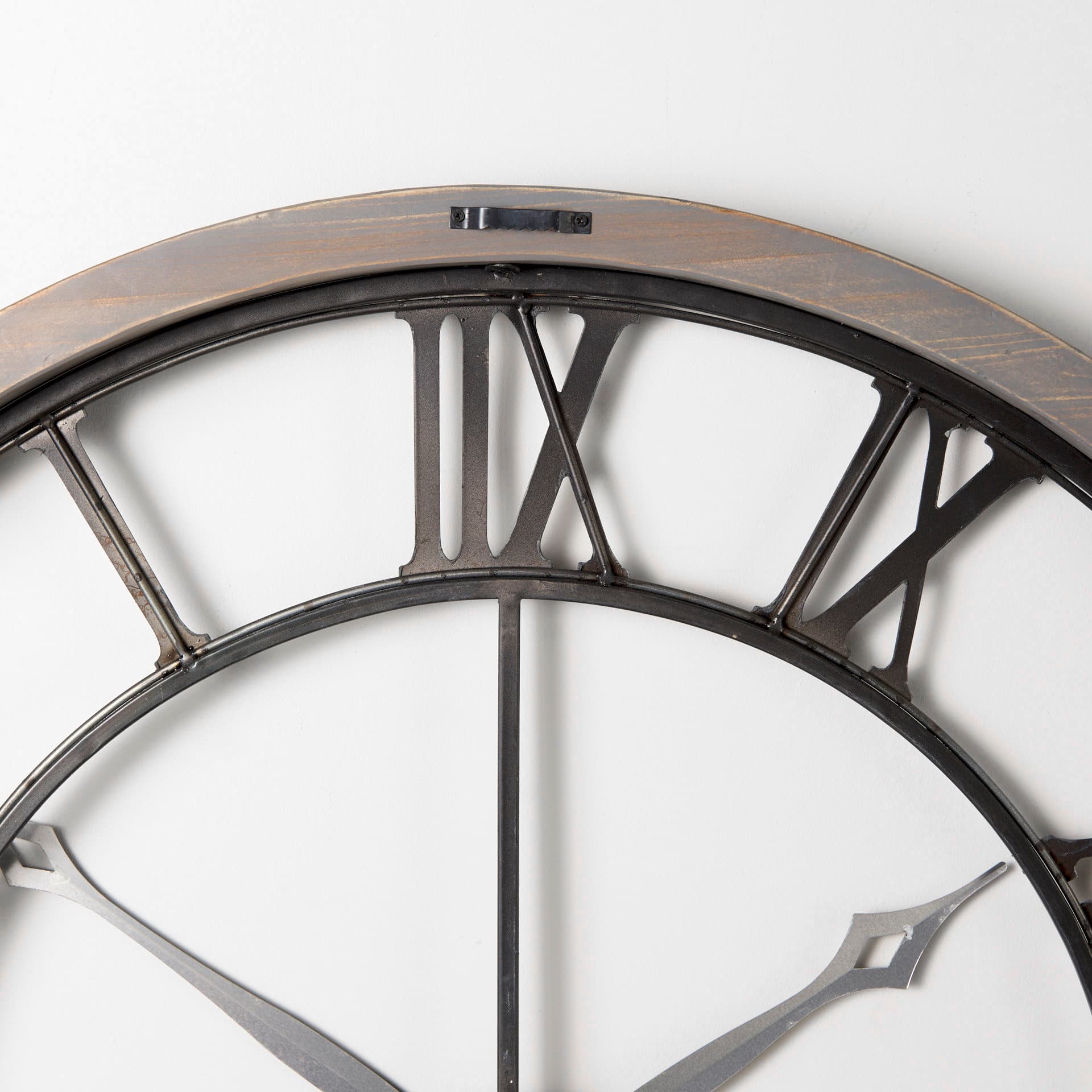Mething Gray 31.5" Large Farmhouse Wall Clock — product photograph