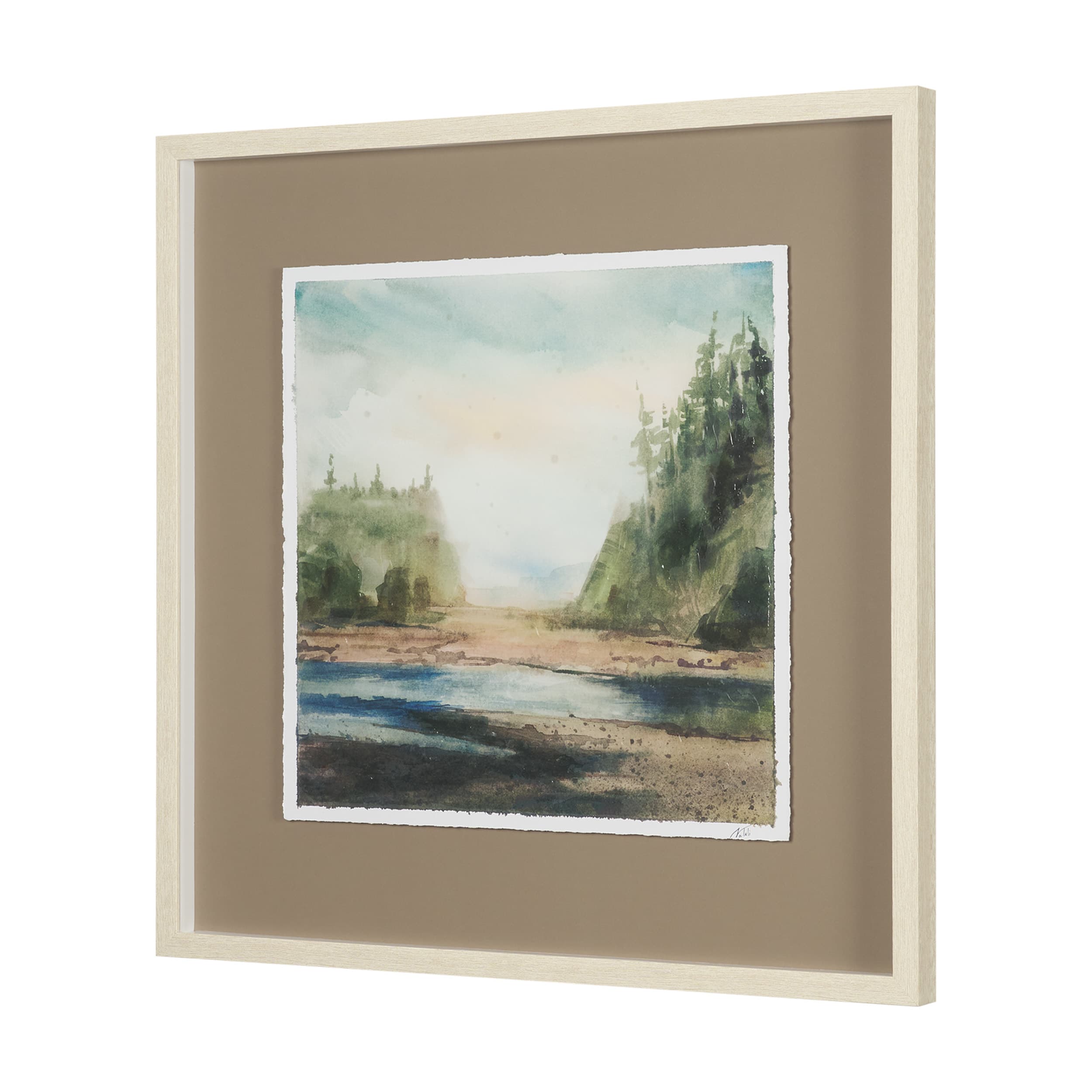 Shoreline Beauty I by Mercana Studio Hand Embelished Framed Artwork Matted under Glass — product photograph