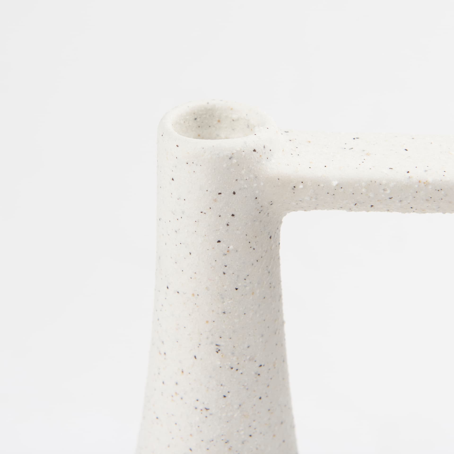 Burton 8.3H Small White and Black Ceramic Jug Vase — product photograph