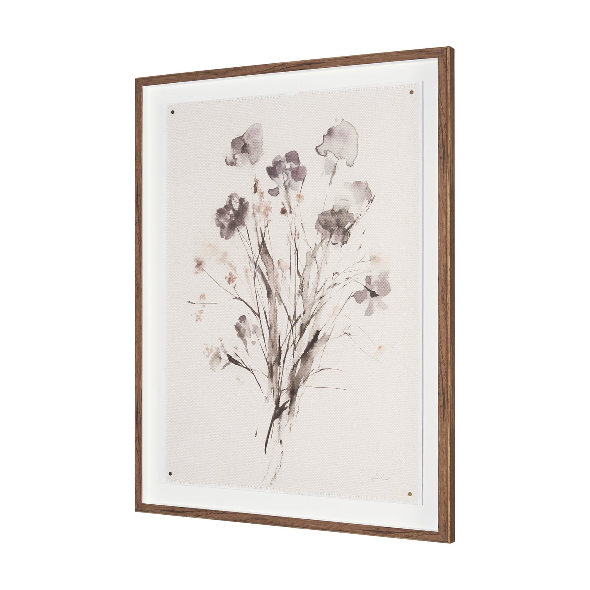 Floral Impressions I by Melody Ducharme a Hand Embellished Framed Print under Glass — product photograph