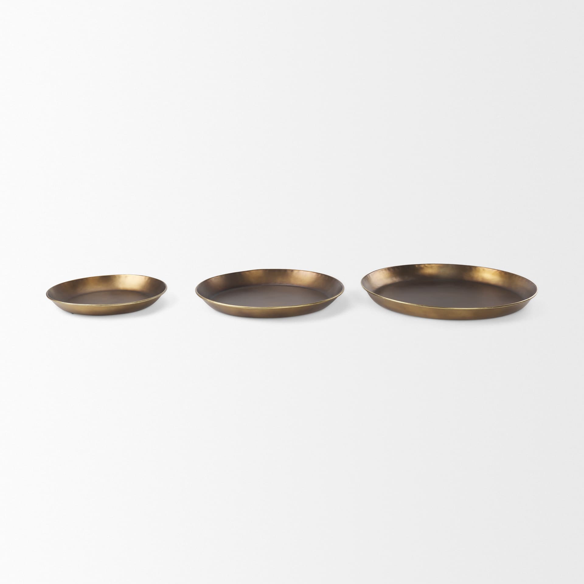 Eagan 24.0L x 24.0W x 2.0H Brass Aluminium Tray Large — product photograph