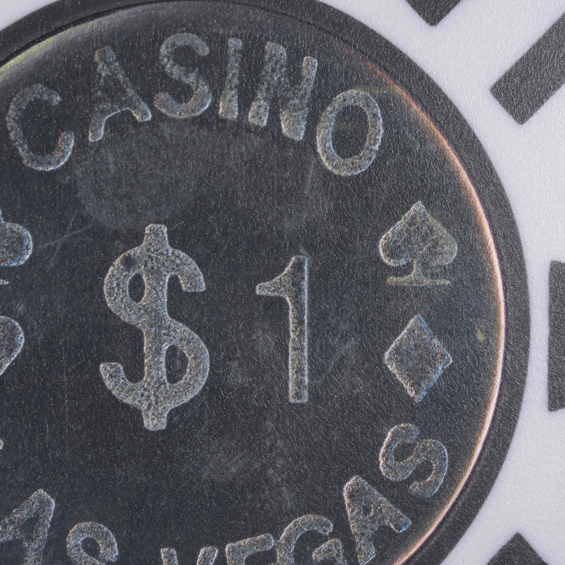 Casino 1 Dollar Vegas Poker Chip By Zap Studio Framed Art Photograph Print under Glass — product photograph
