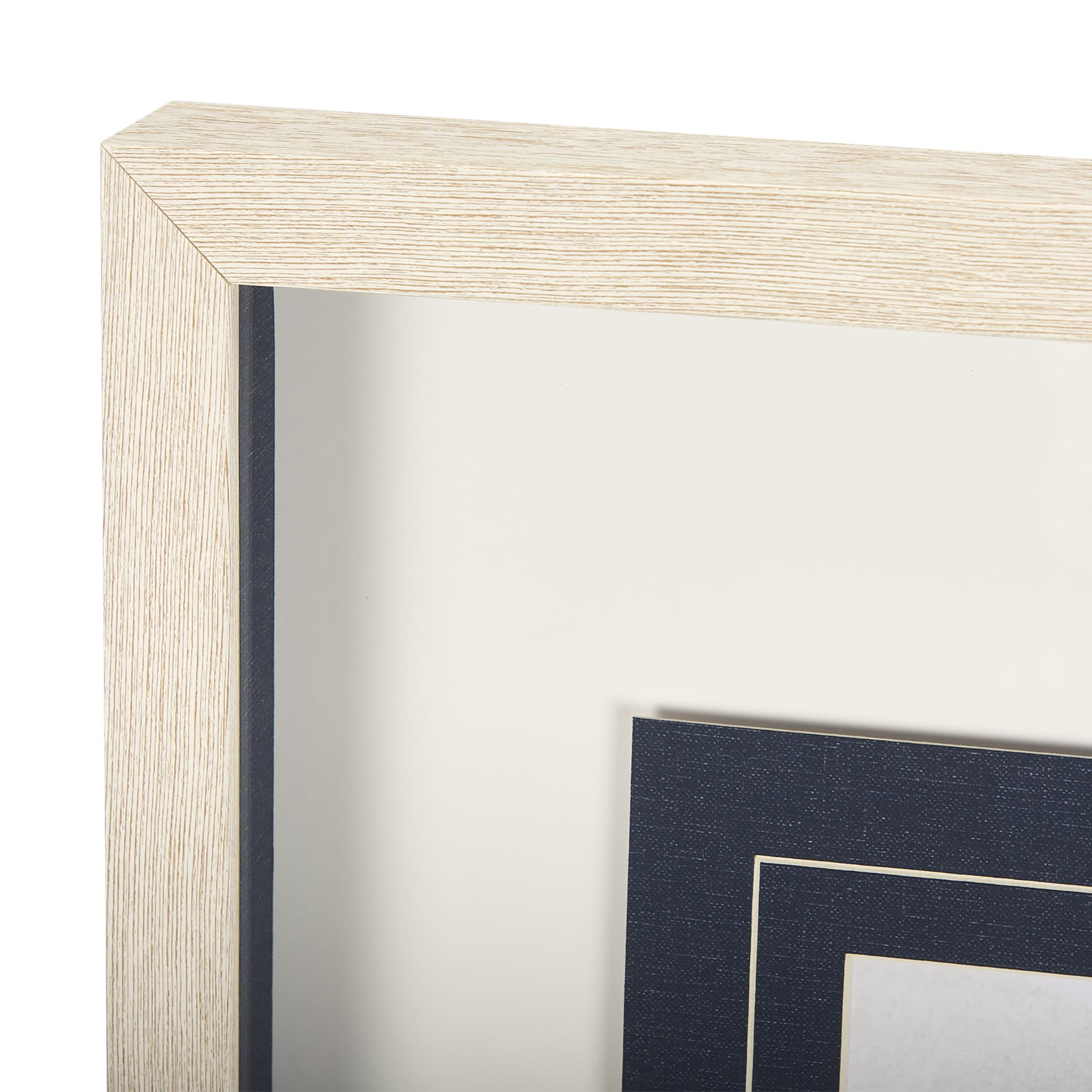Sapphire Vase II by Mercana Studio a Hand Embellished Textured Framed Art Print Matted under Glass — product photograph