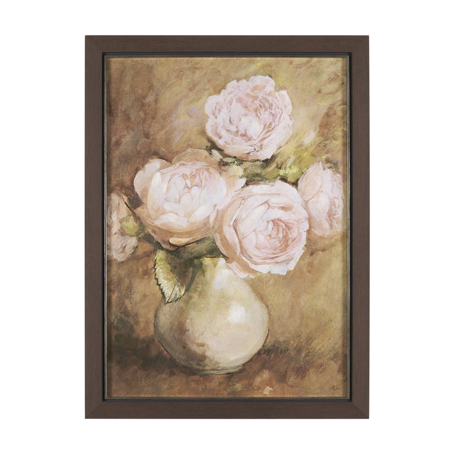 Fragrant Bloom by Mercana Studio Hand-Embellished Textured Framed Artwork Matted — product photograph