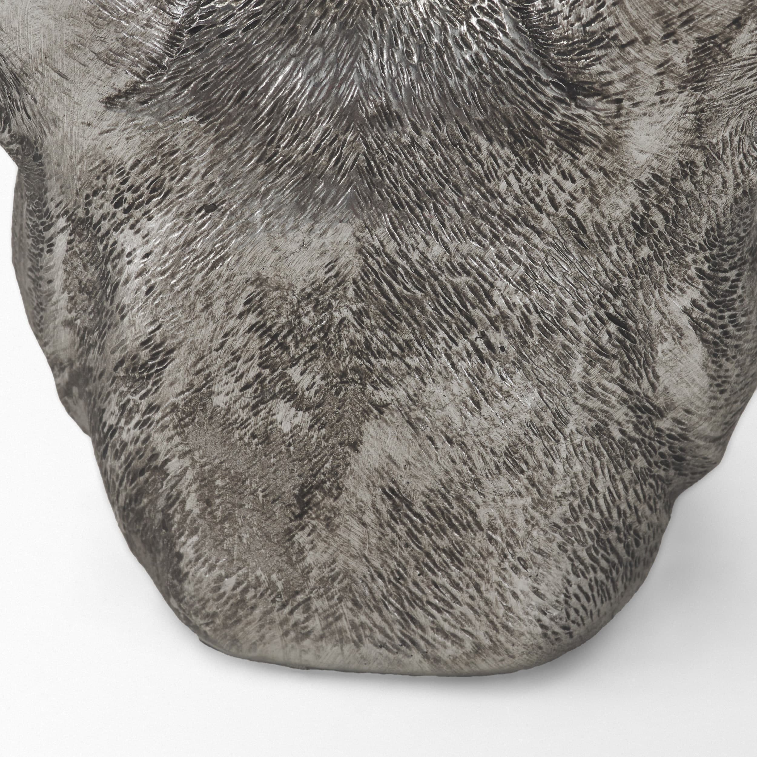Bruno (Set of 2) 5L x 5W Silver American Bulldog Bookends — product photograph