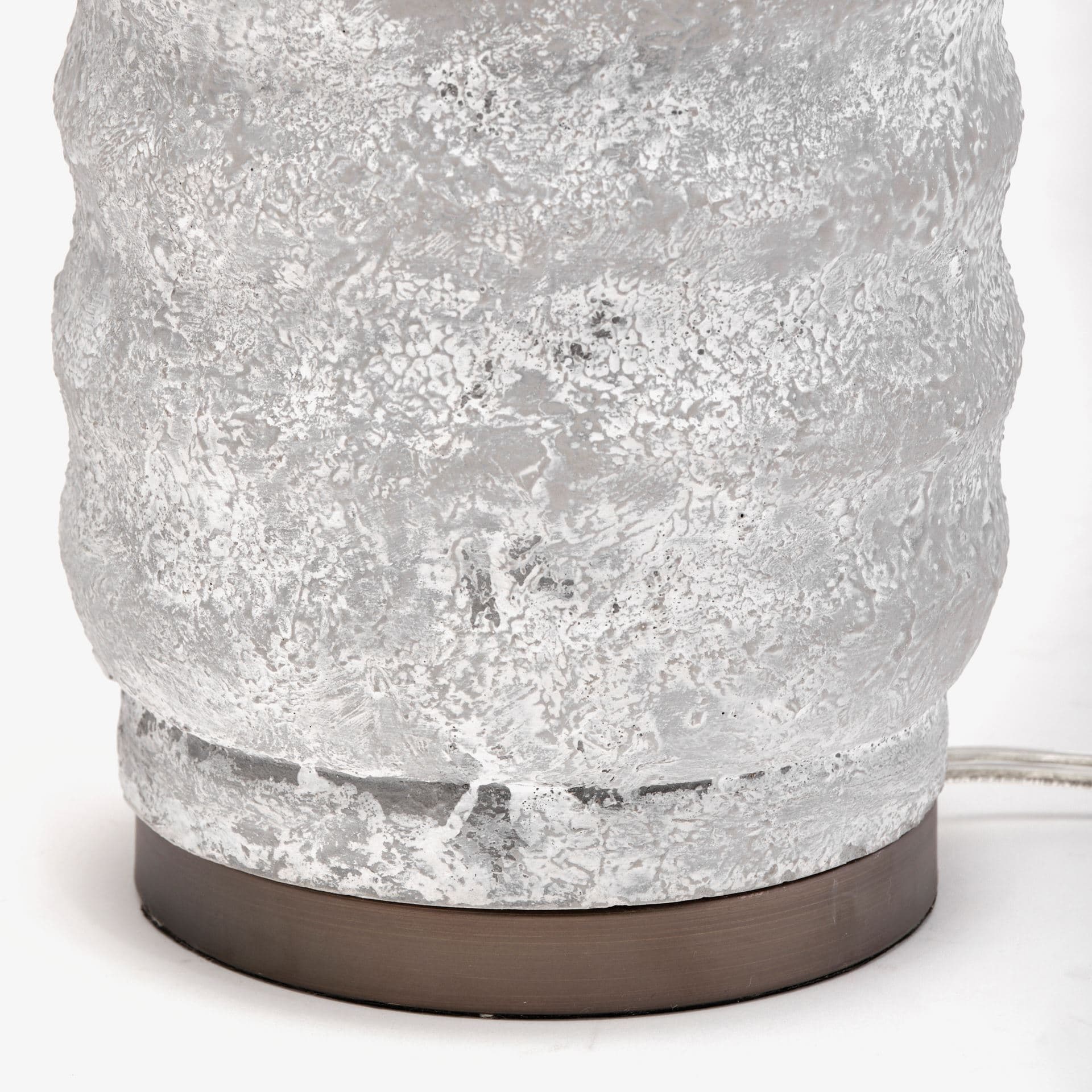 Harlan (30.5"H) Beige-Toned Fabric Shade Gray Concrete Base Table Lamp — product photograph