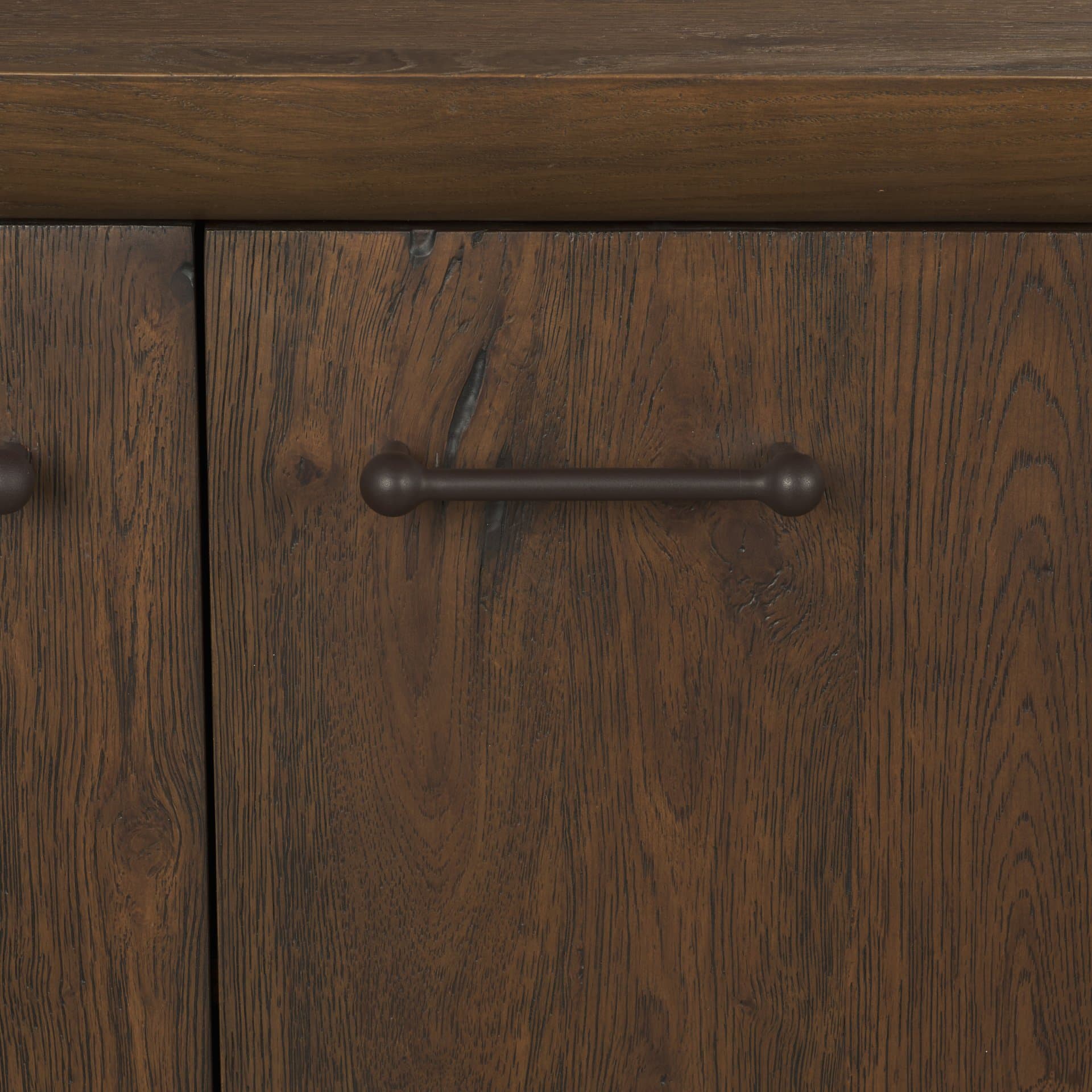 Belford 94" Dark Brown Oak Wood Media Console — product photograph
