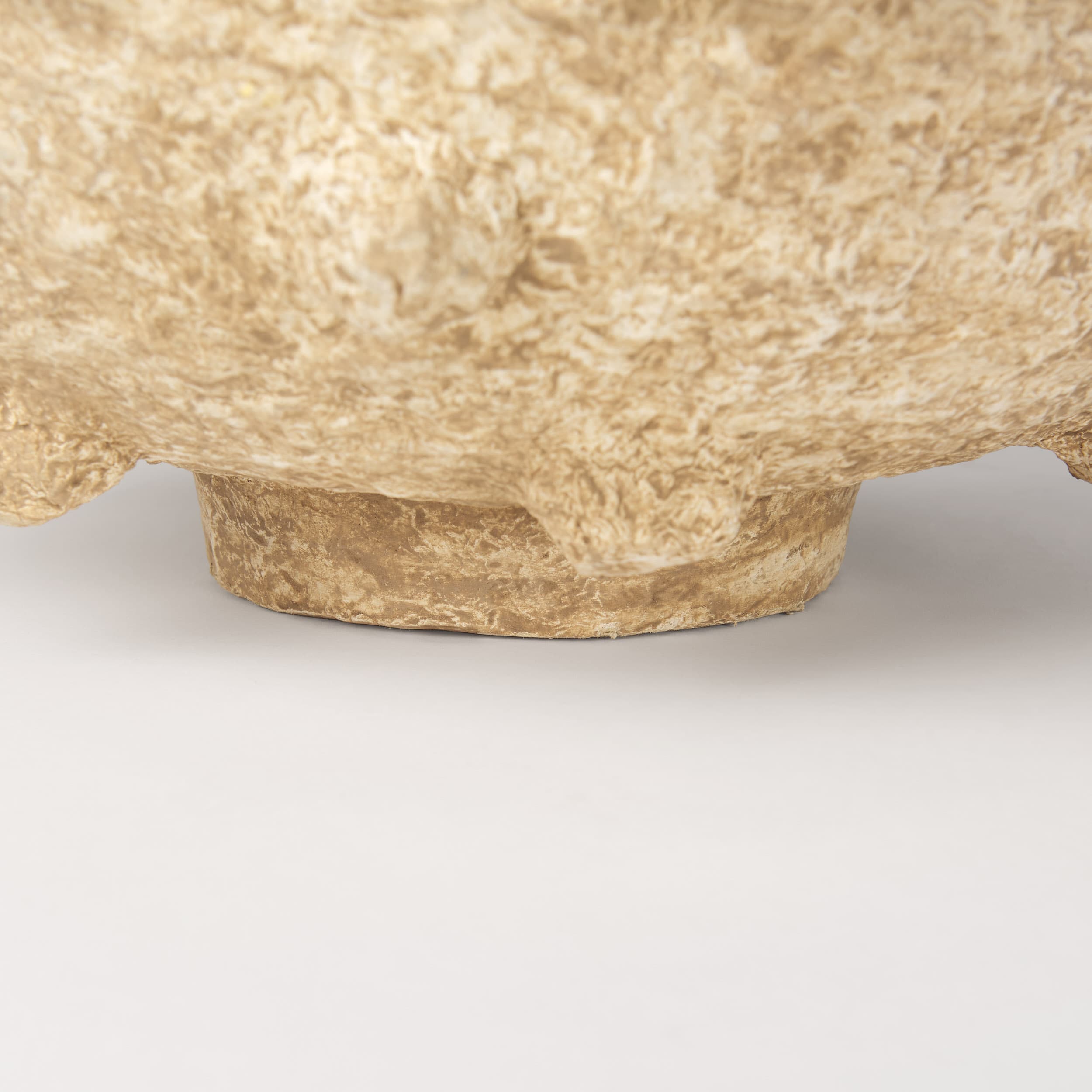 Sonam Set of 2 Beige Paper Mache Spiked Bowls — product photograph