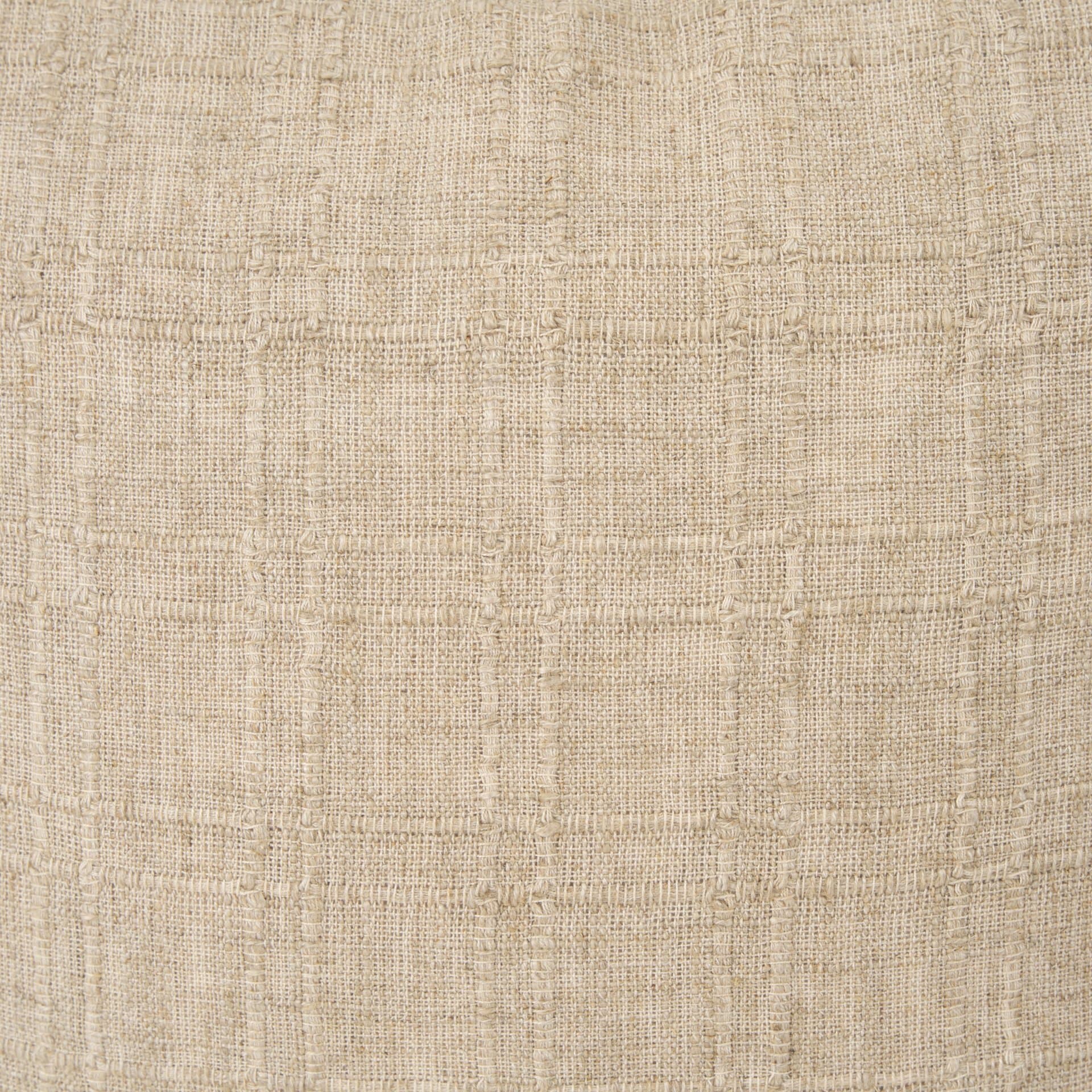 Jeren 22x22 Beige Cotton Linen Square Pillow Cover w/Down Filler — product photograph