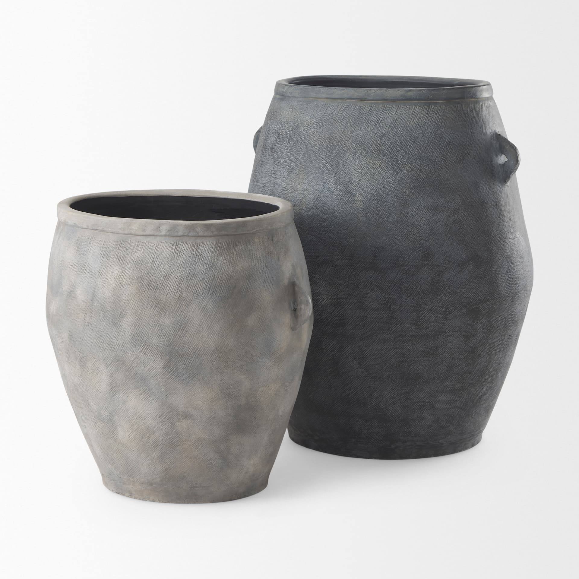 Zuma 27.2L x 20.5W x 31.9H Dark Gray Ceramic Floor Vase — product photograph