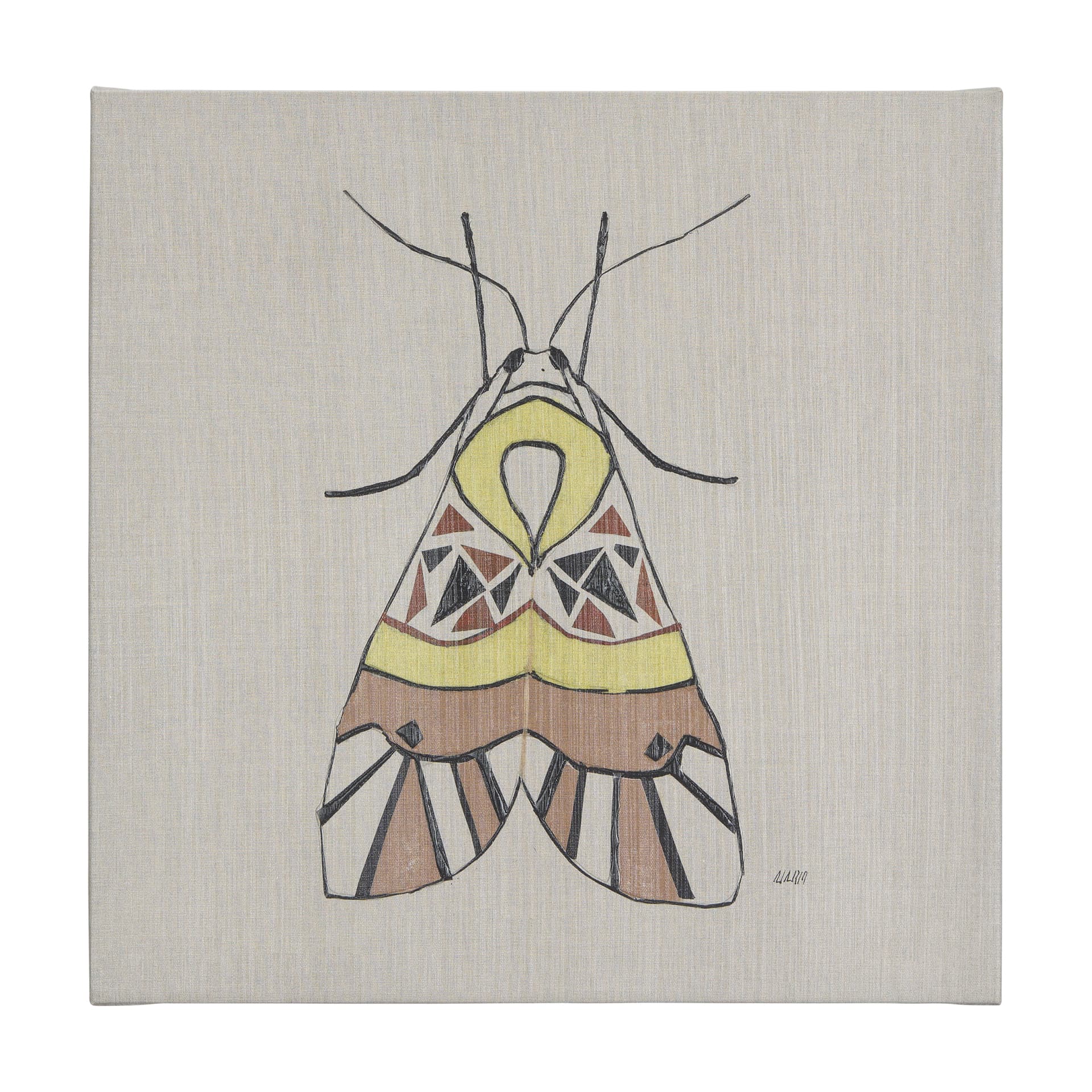 Moth II by Mercana Studio a Hand Embellished Textured Canvas — product photograph