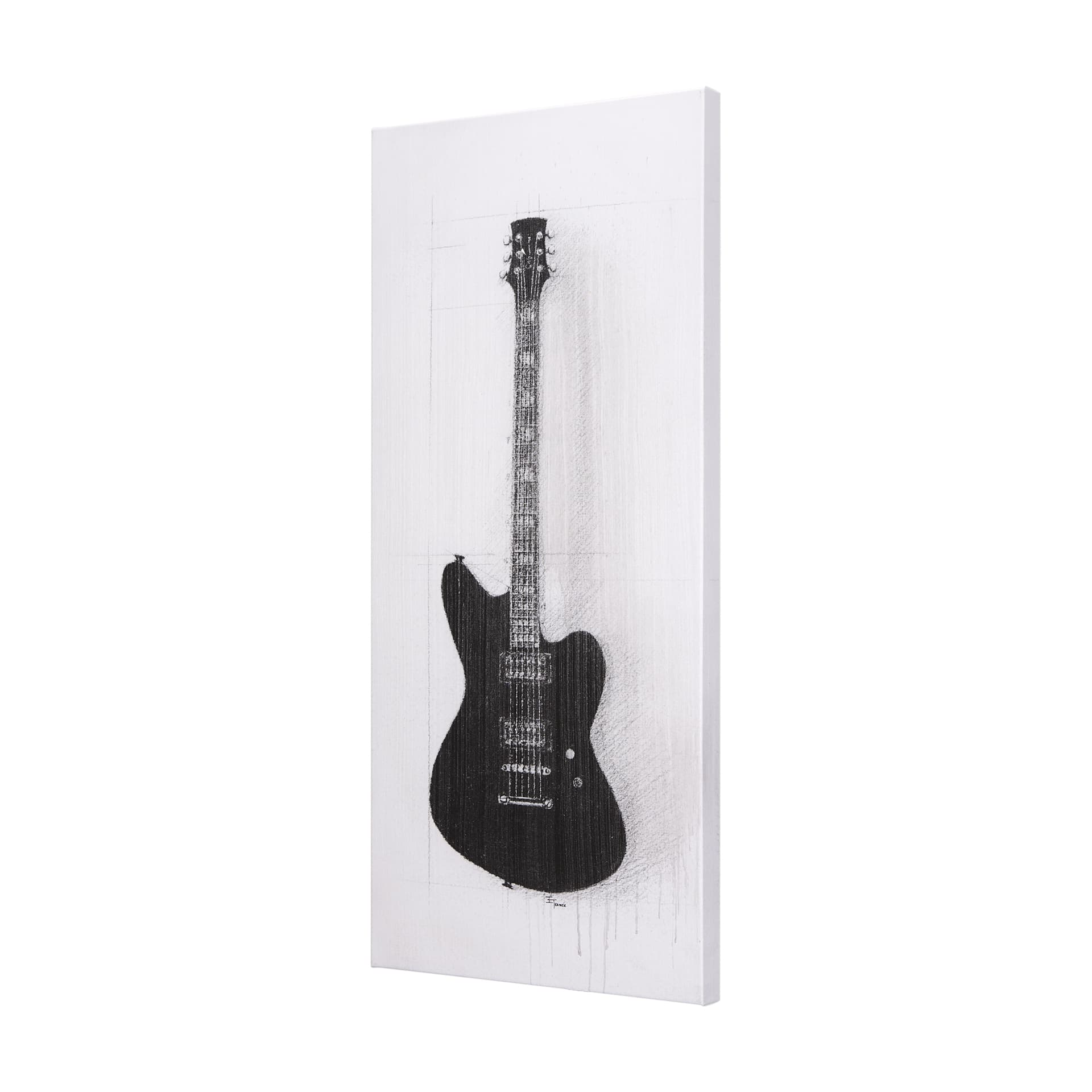 Guitar II by Mercana Studio a Hand Embellished Textured Canvas — product photograph