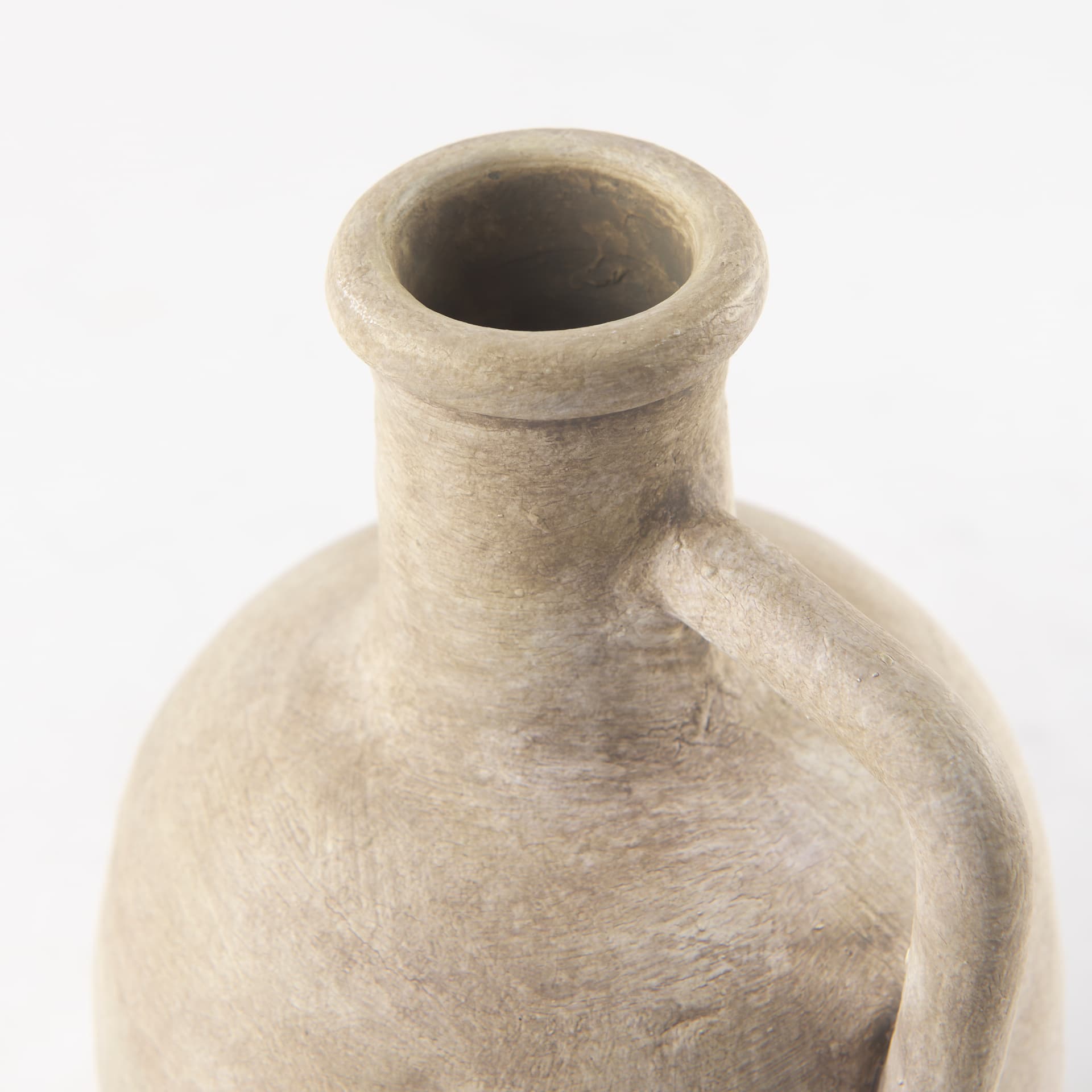 Zenni 5.3L x 5.3W x 9.3H Warm Beige Ceramic Vase — product photograph