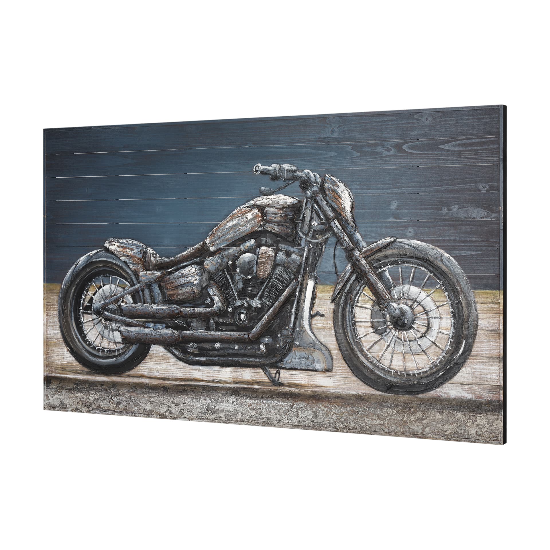 Vintage Cylinder 60x36 Hand Painted on Wood Oil Painting — product photograph