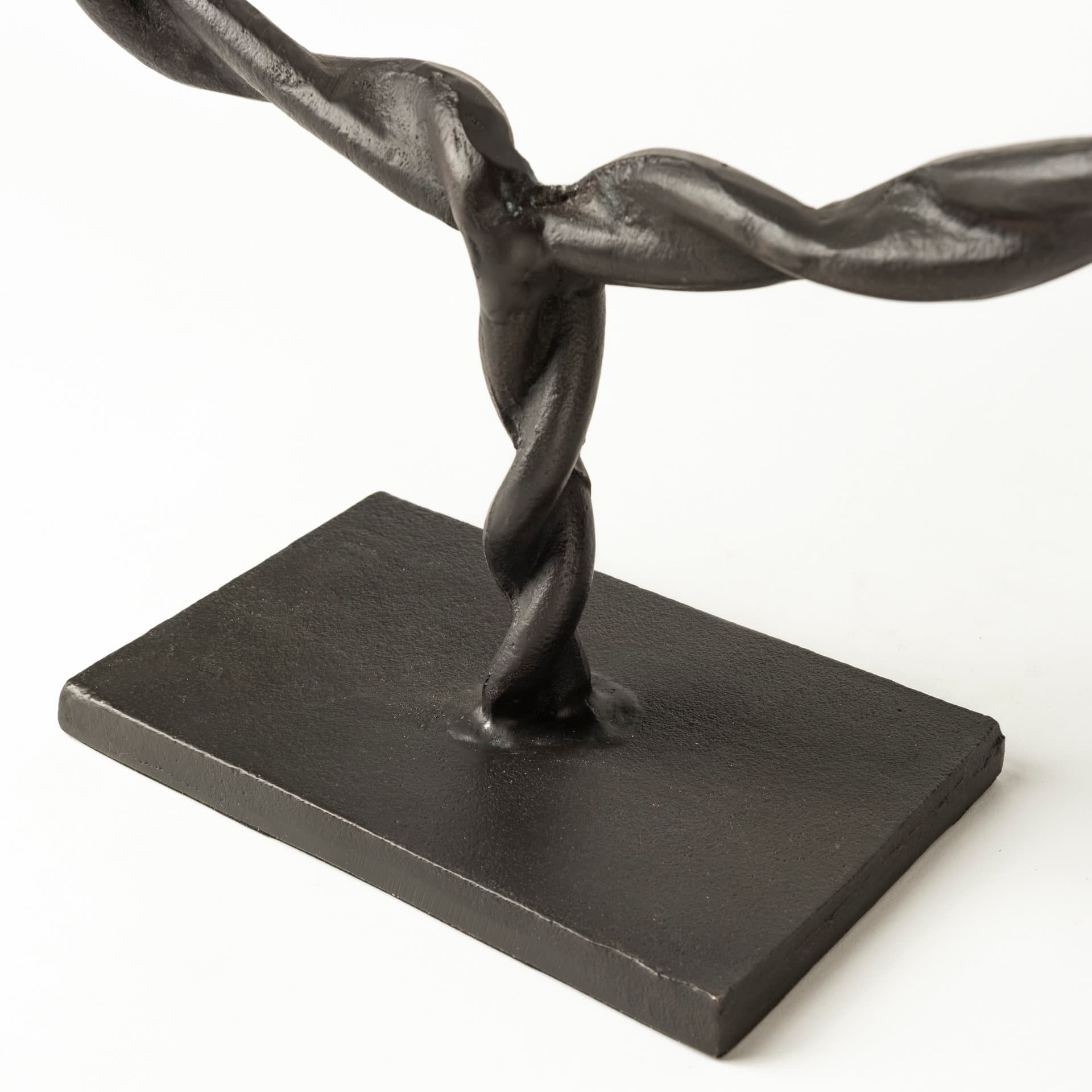 Rizwan (Large) Black Aluminum Braided Circular Object — product photograph