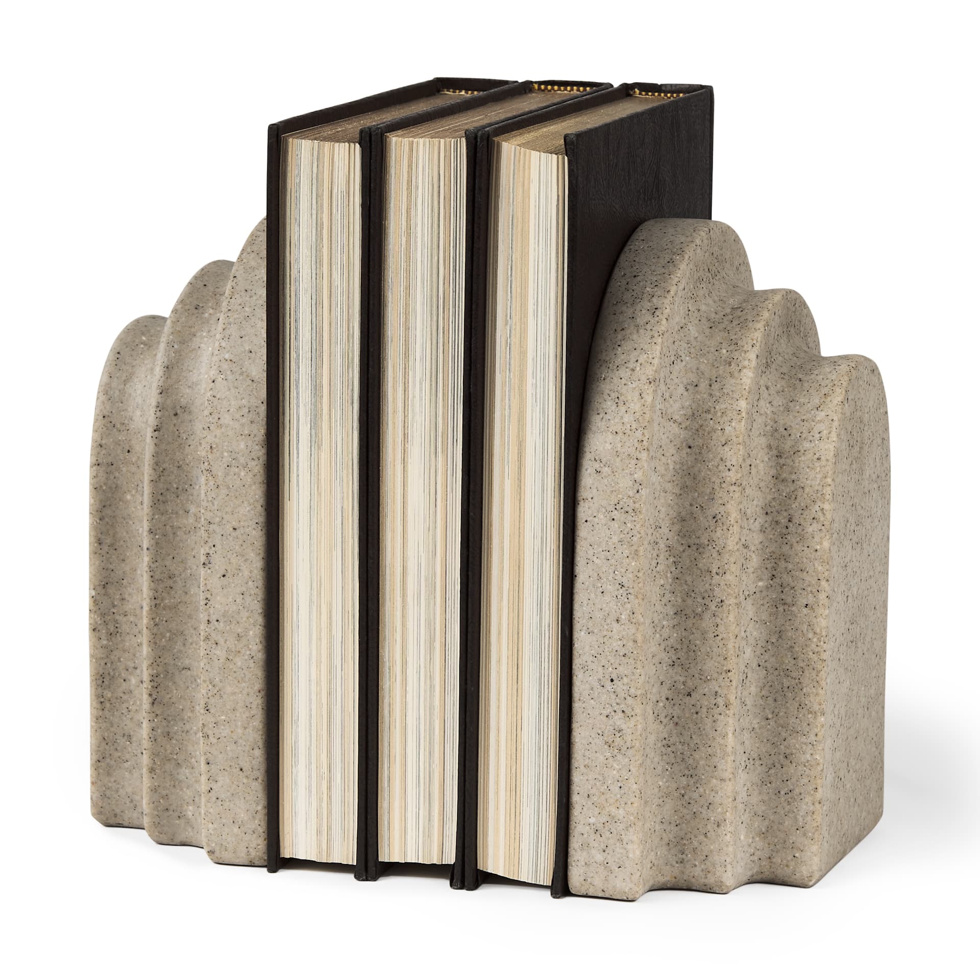 Empire Sandstone Resin Arc Book End Set — product photograph