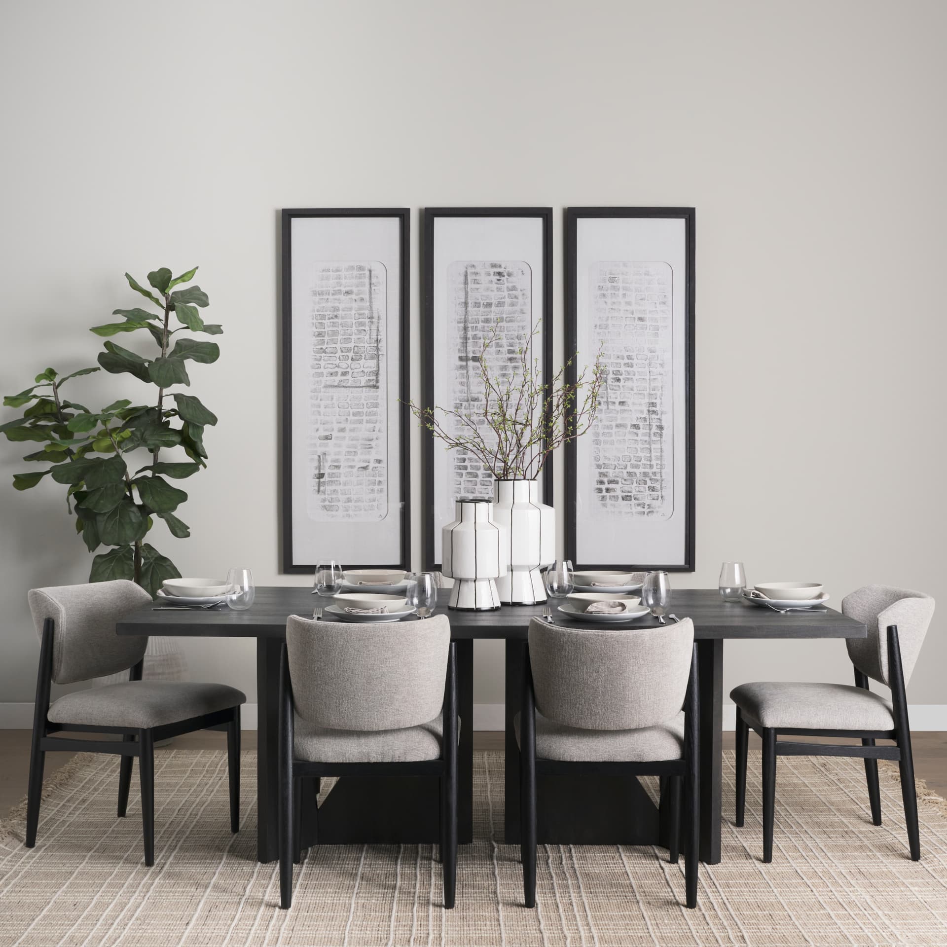 Cipher II by Mercana Studio a Hand Embellished Framed Art Print Matted under Glass — in a styled room