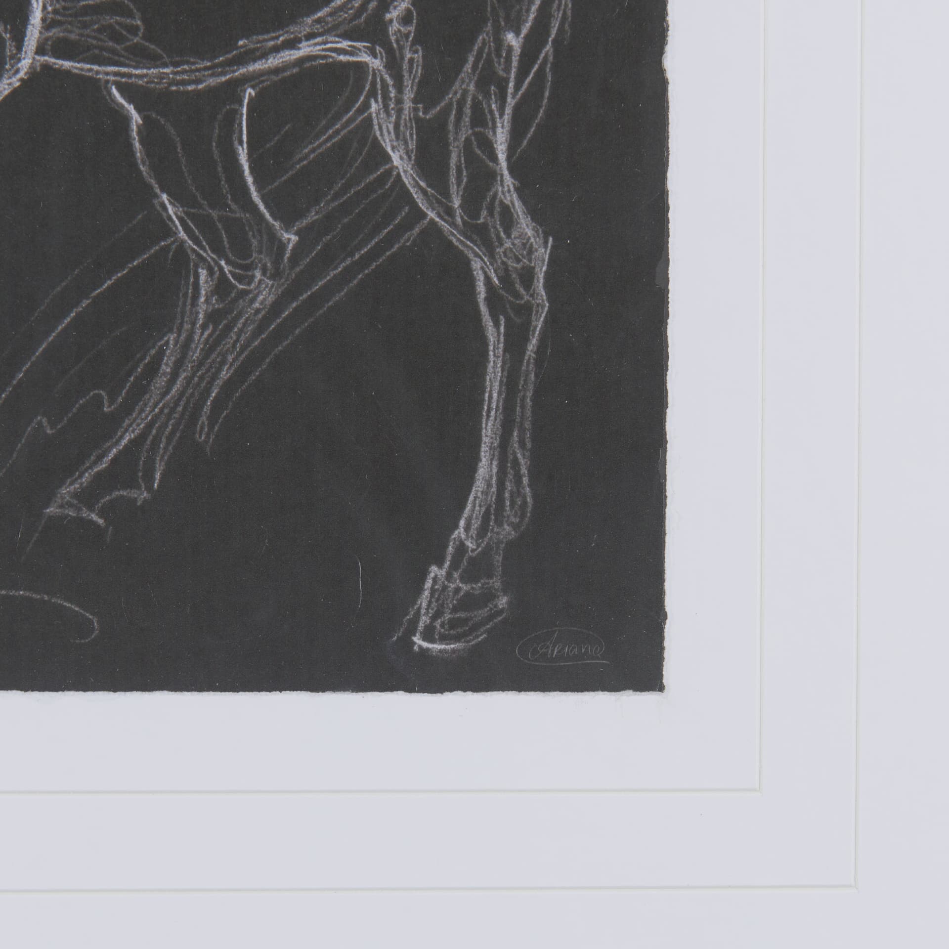 Horse IV by Mercana Studio a Hand Embellished Textured Framed Art Print Matted under Glass — product photograph