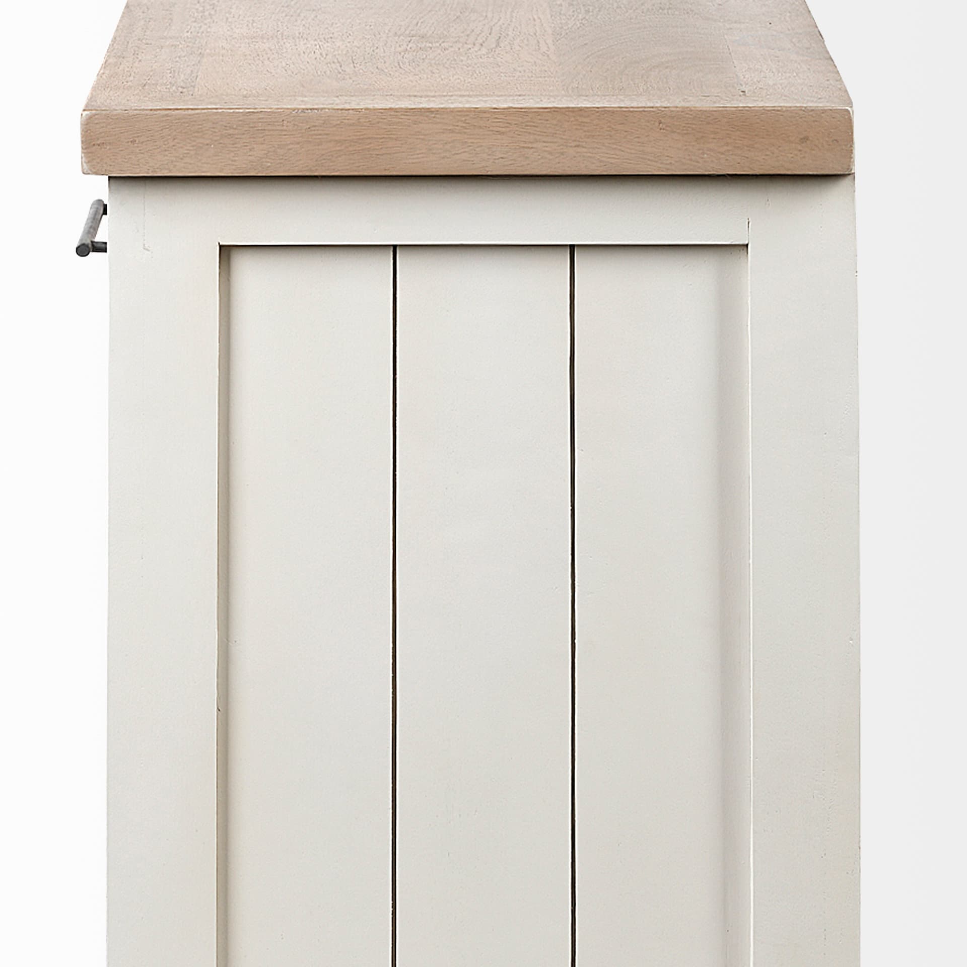 Fairview III Solid Wood Brown Top & White Frame 4 Cabinet Door Sideboard — product photograph