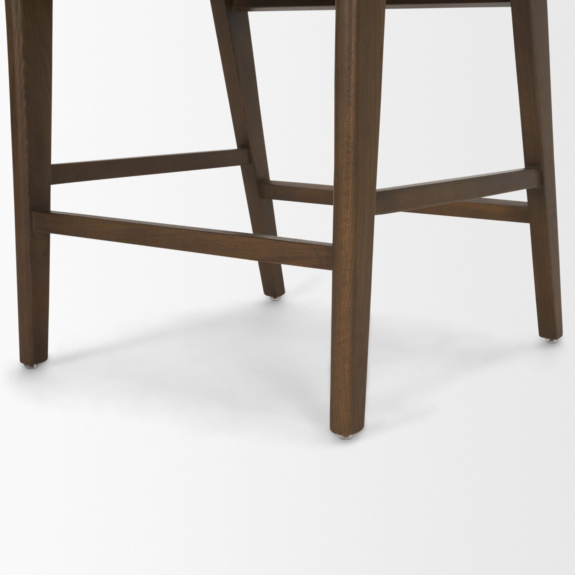 Reid Backless 38in Seat Counter Stool | Brown Wood w/ Cane Back — product photograph