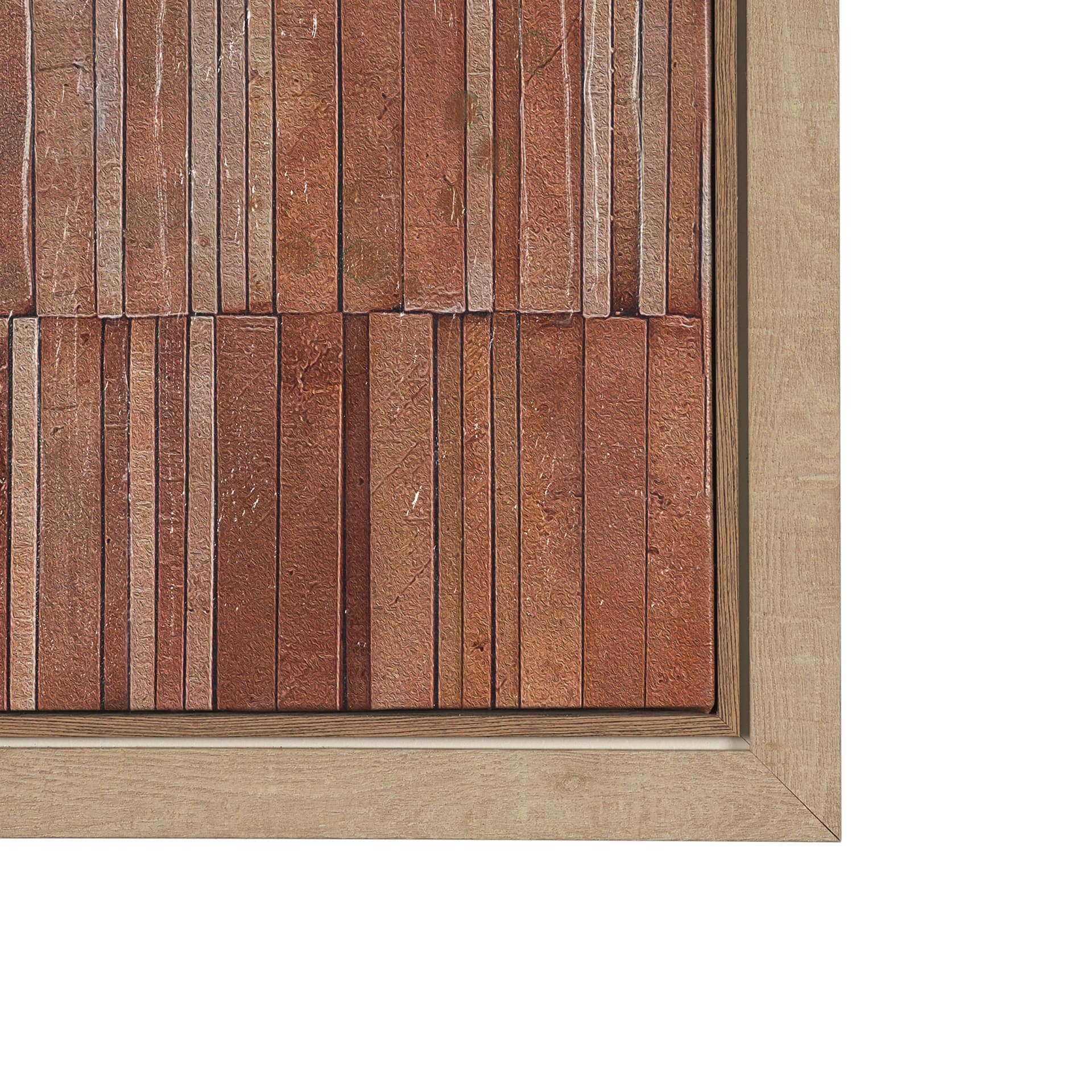 Terracotta Wall III by Flora Kouta Hand-Embellished Textured Framed Canvas Artwork — product photograph