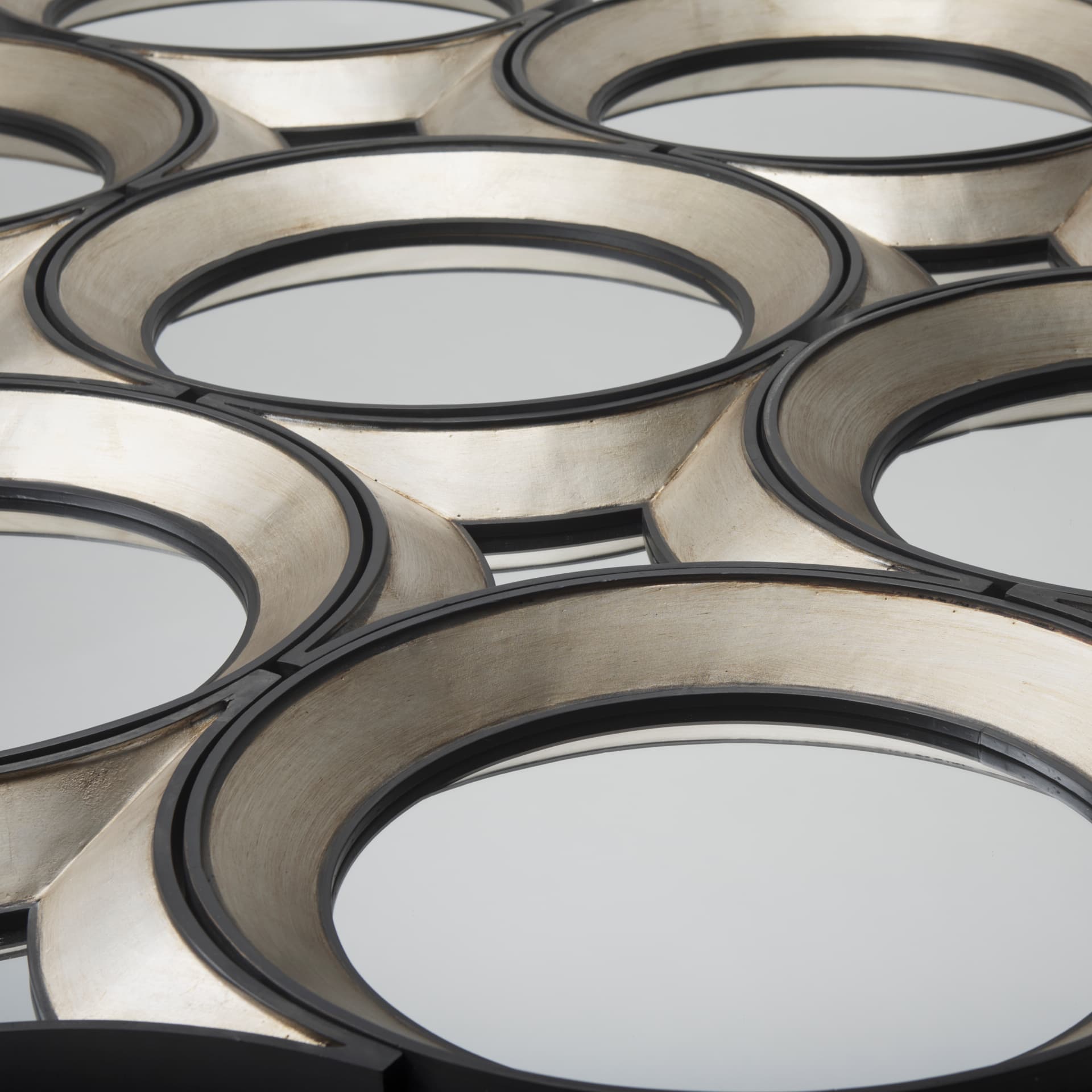 Ovallas 17L x 17H Star Champagne Wood Frame Mirror — product photograph