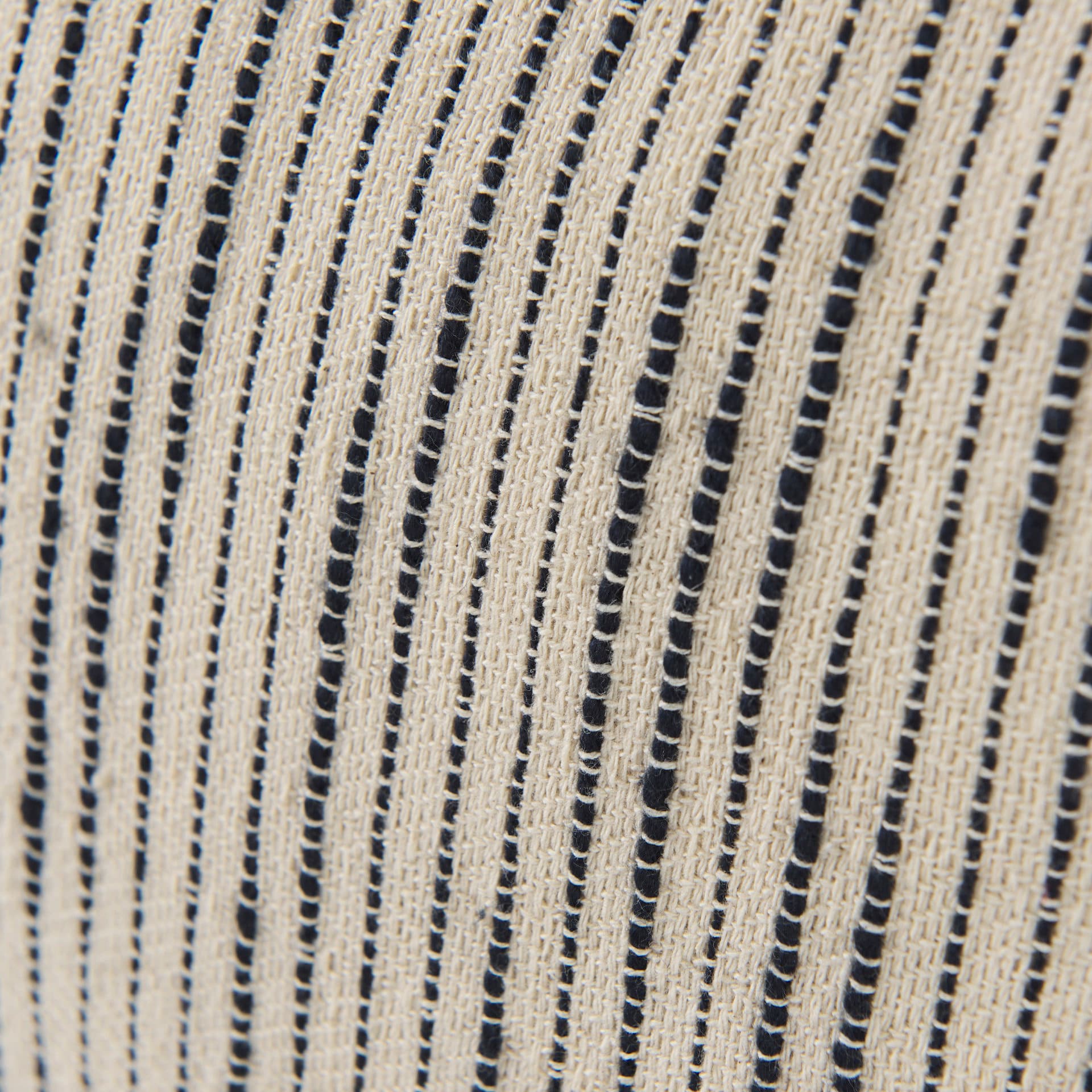 Krystal 20x20 Cream/Blue Pom Pom Pillow Cover — product photograph